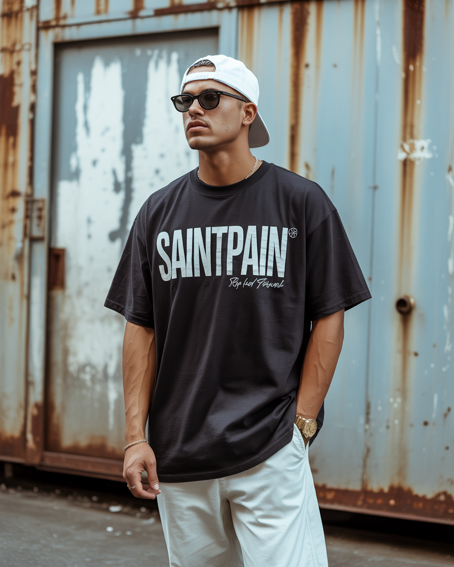 SAINTPAIN Graphic Cotton Tee – Street Statement Edition