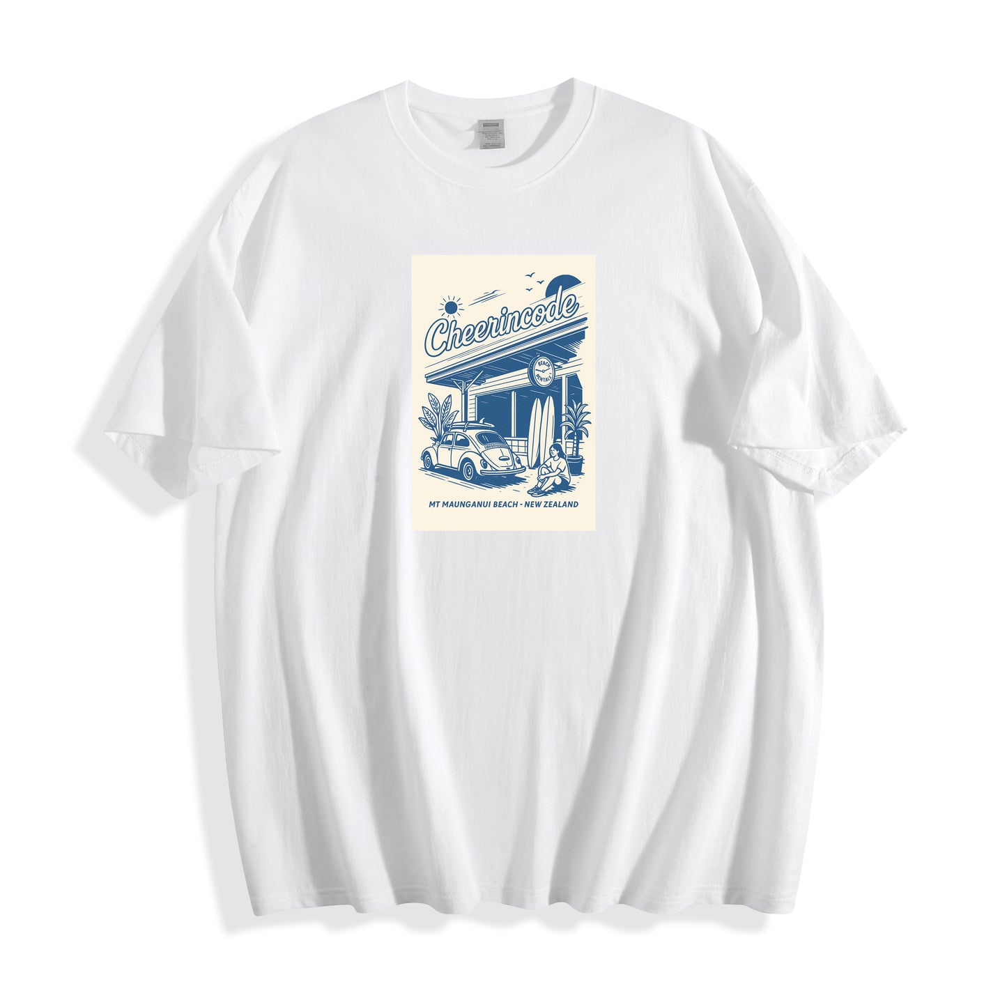 Mt Maunganui Beach Graphic Tee – New Zealand Holiday Edition