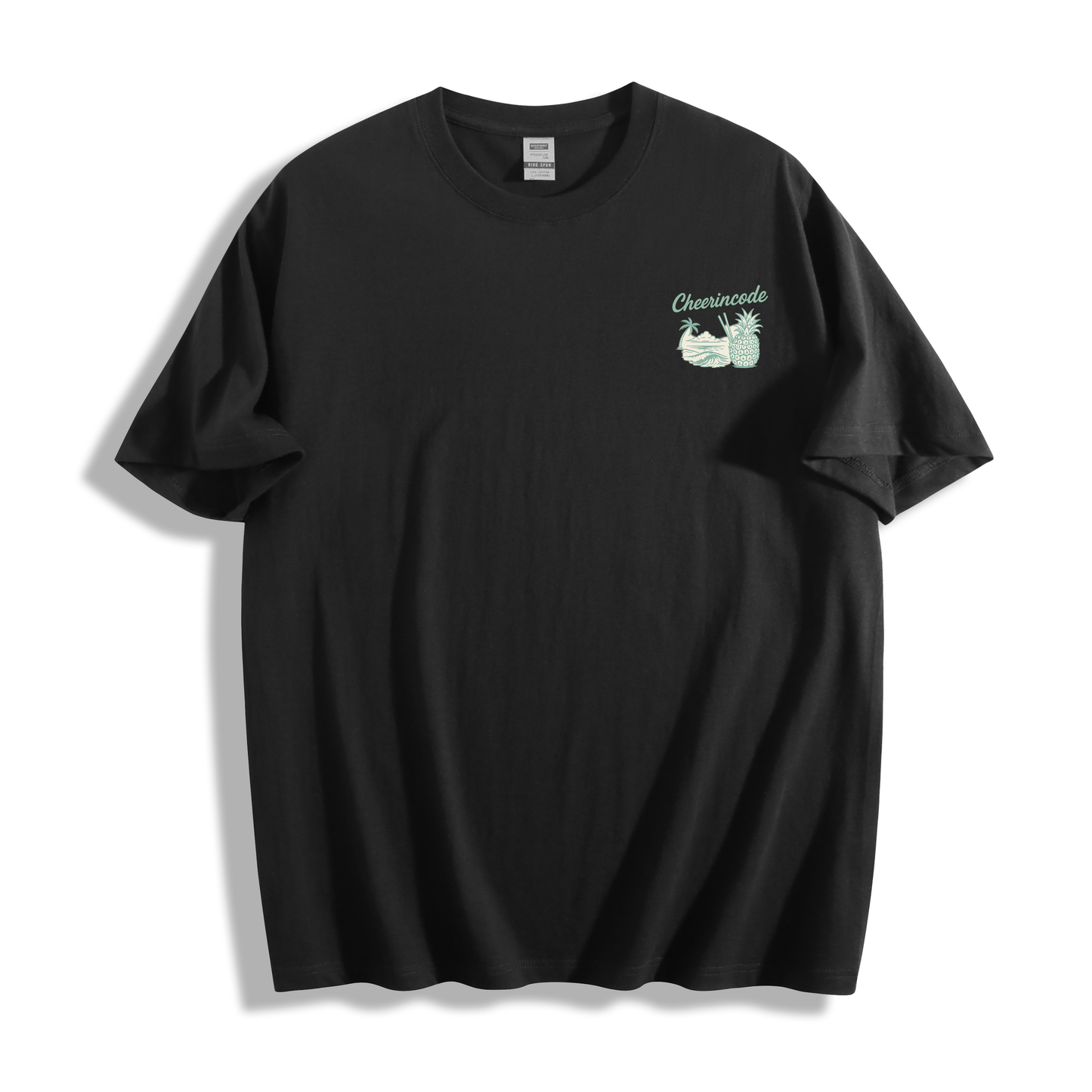 Tropical Drink Logo Tee – Black Pineapple Chill Edition