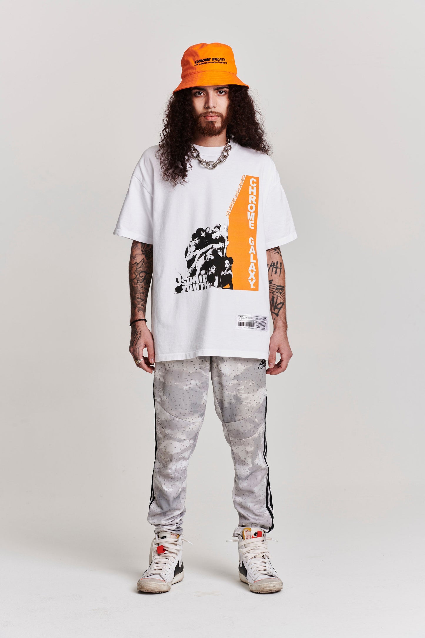 SONIC YOUTH OVERSIZED SHORT SLEEVE T-SHIRT WHITE