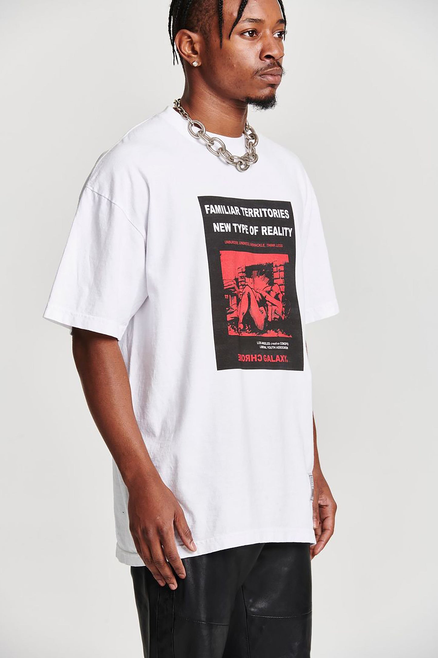 TERRITORY OVERSIZED SHORT SLEEVE T-SHIRT WHITE