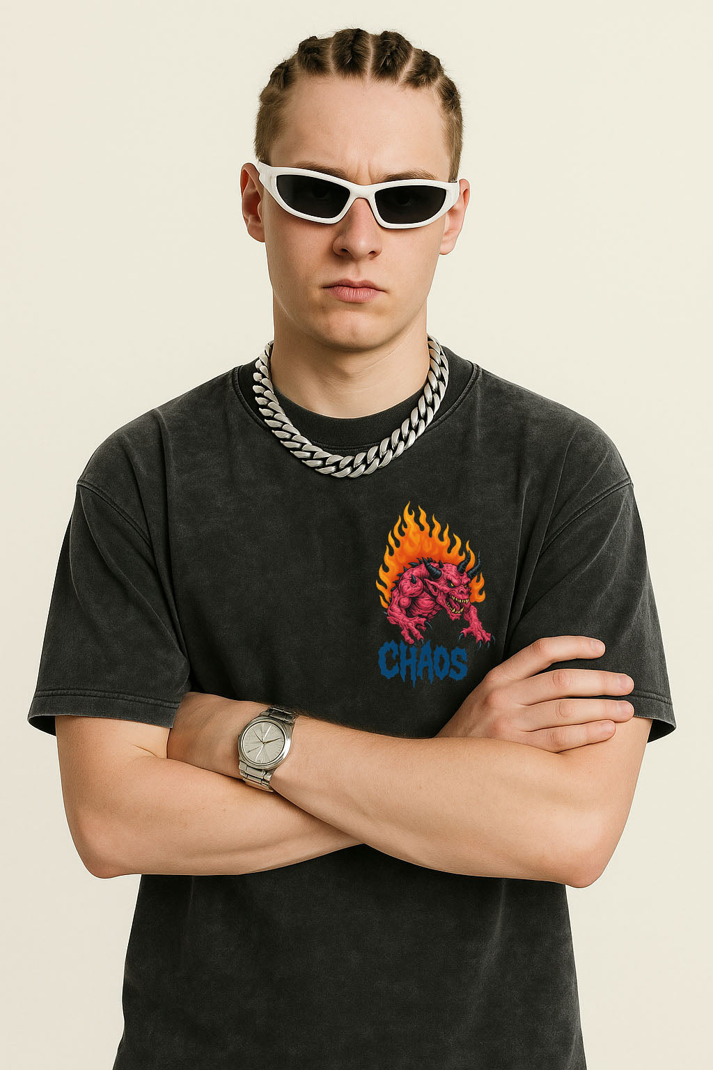 Men‘s Chaos Flame Graphic Tee