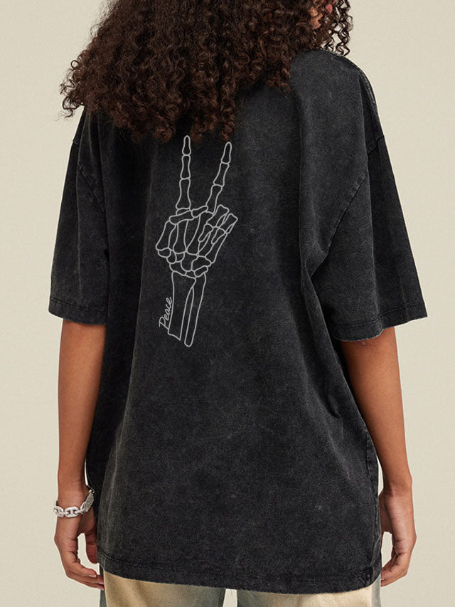 βπ½π"Skinny Peace" Washed T-shirt