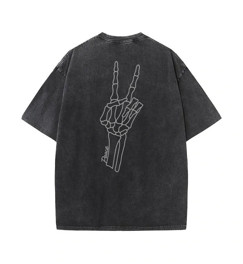 βπ½π"Skinny Peace" Washed T-shirt