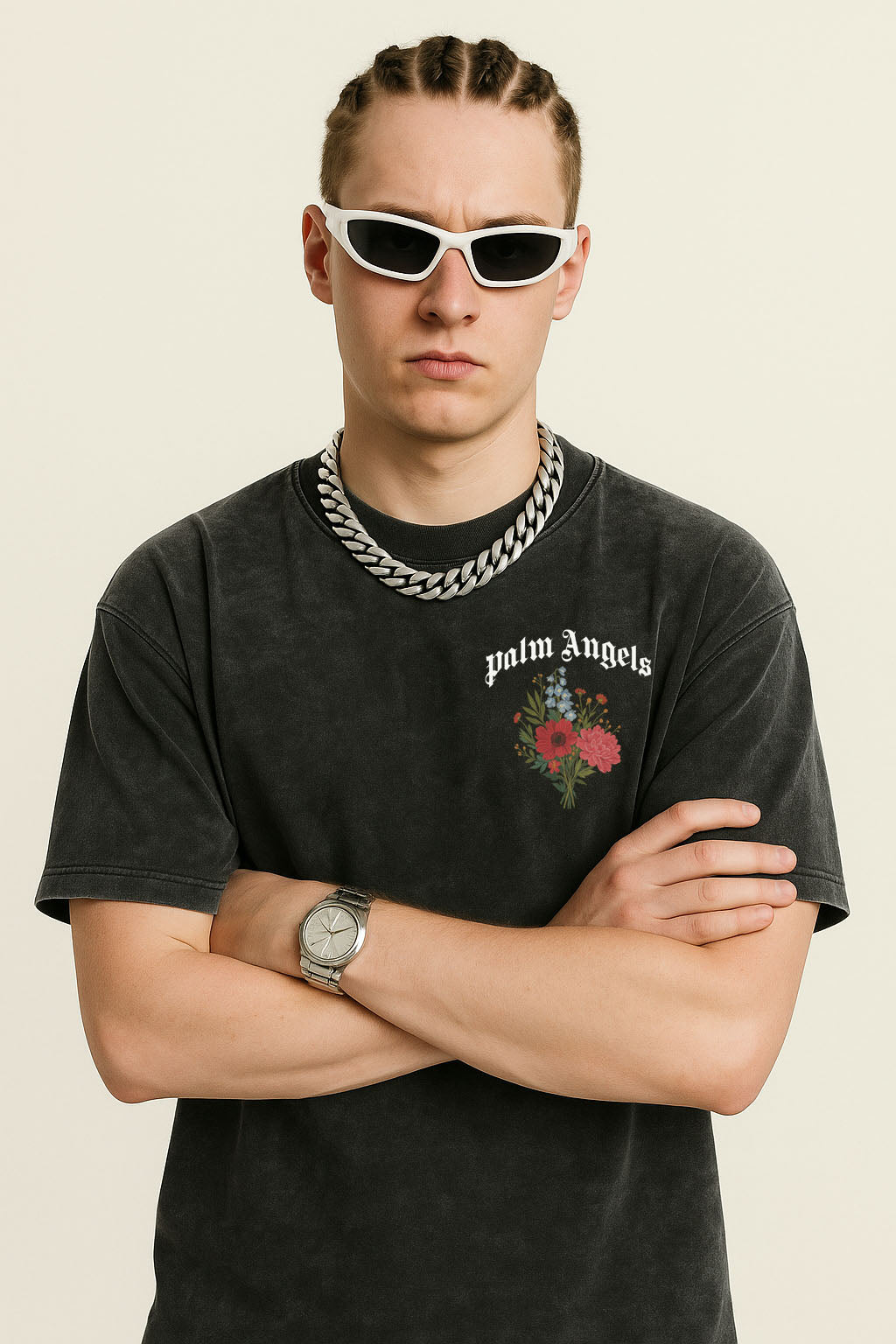 Men‘s Palm Angels Floral Graphic Tee