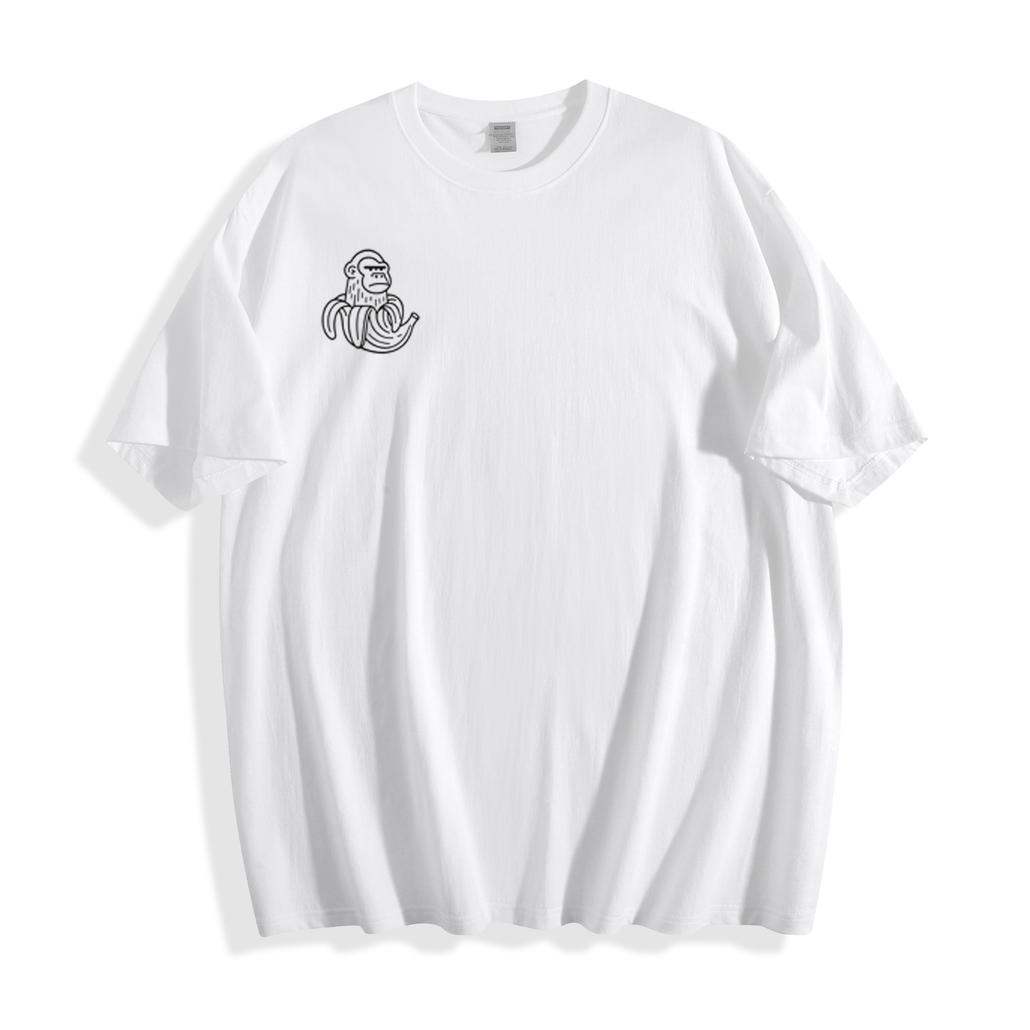 Banana Gorilla Graphic Tee – Minimalist Chest Edition