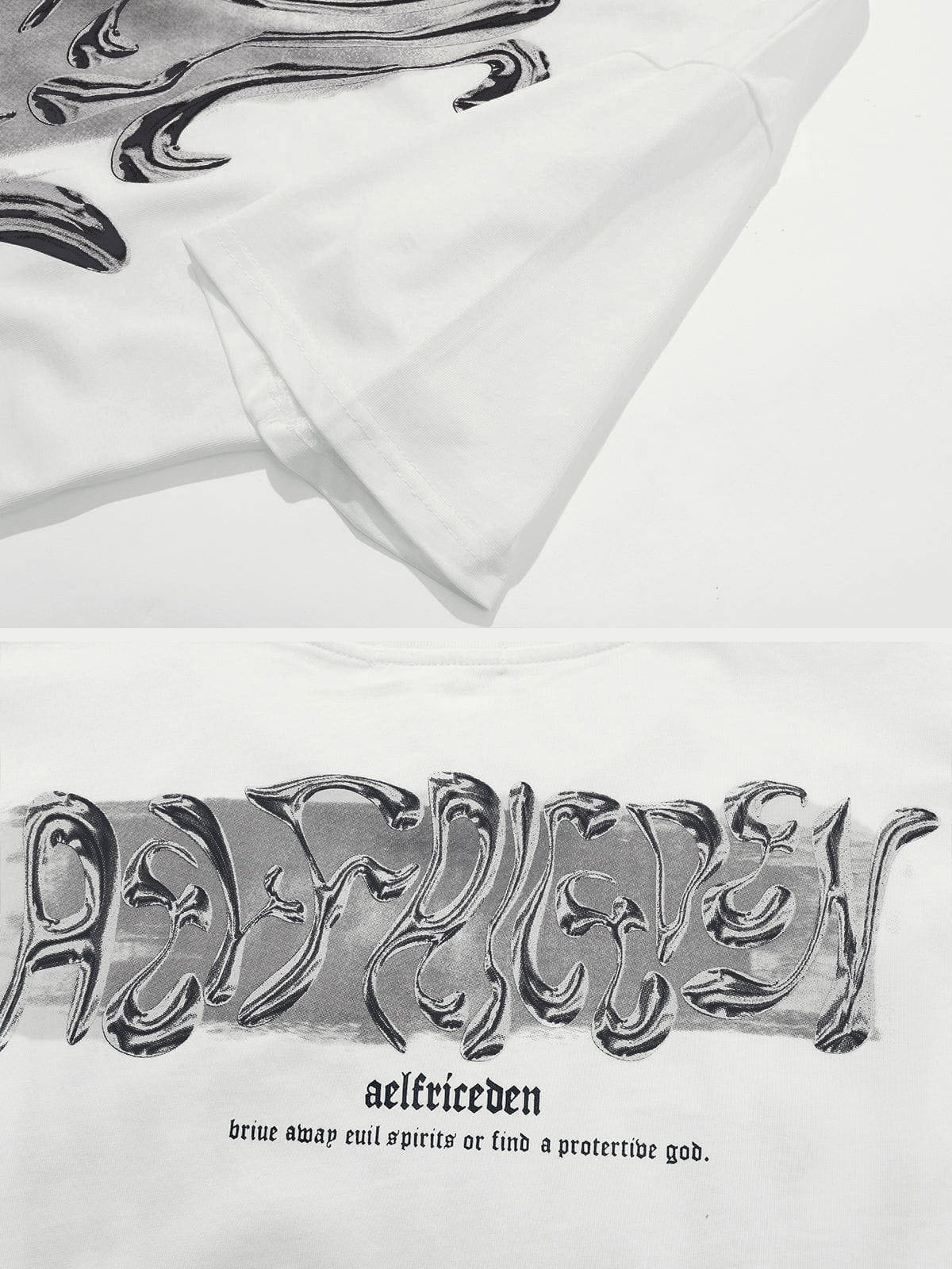 Aelfric Eden Futuristic Liquid Metal Design Tee