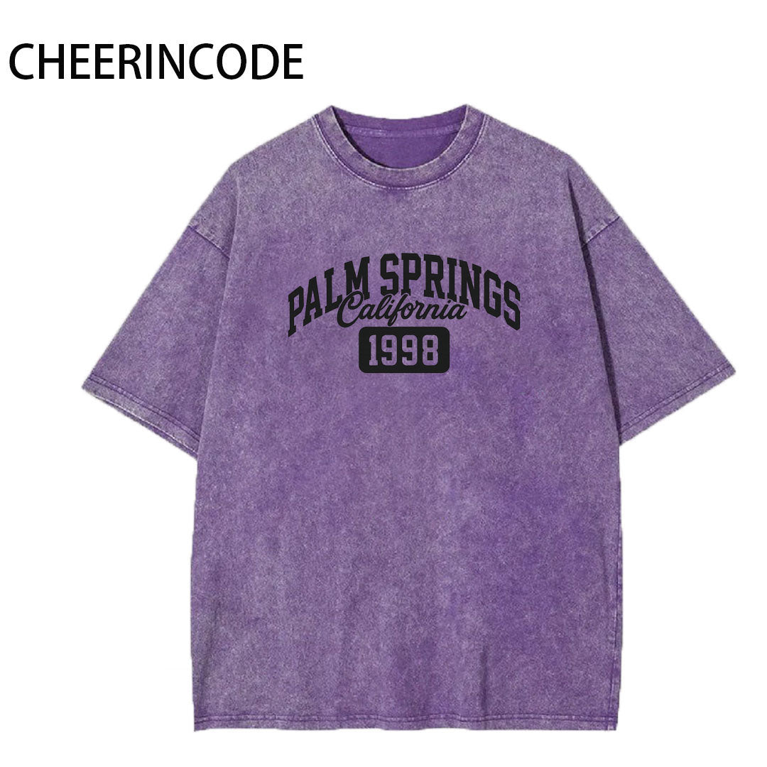 Palm Springs 1998 Graphic Tee – Washed Purple
