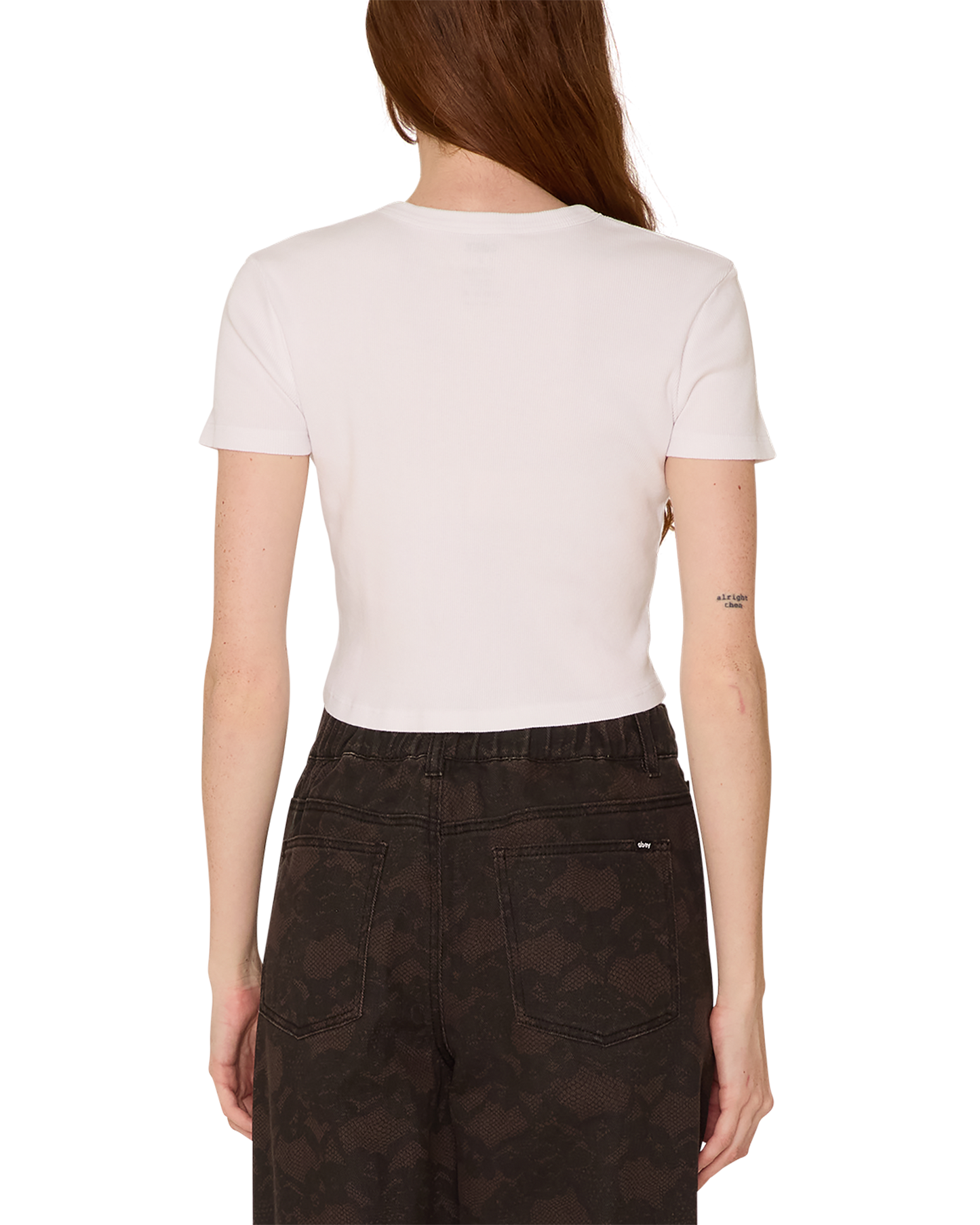 OBEY STUDIO Goddess Sketch Crop Tee – White