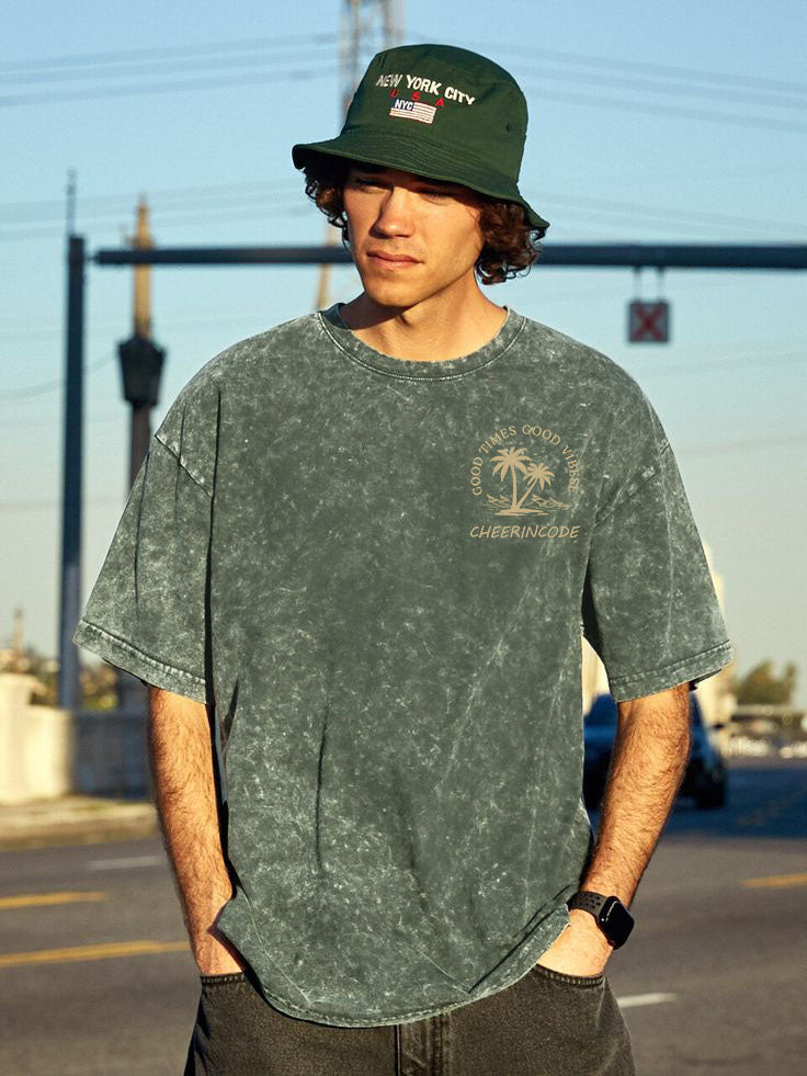 Men‘s “GOOD TIMES GOOD VIBES” Graphic Tee