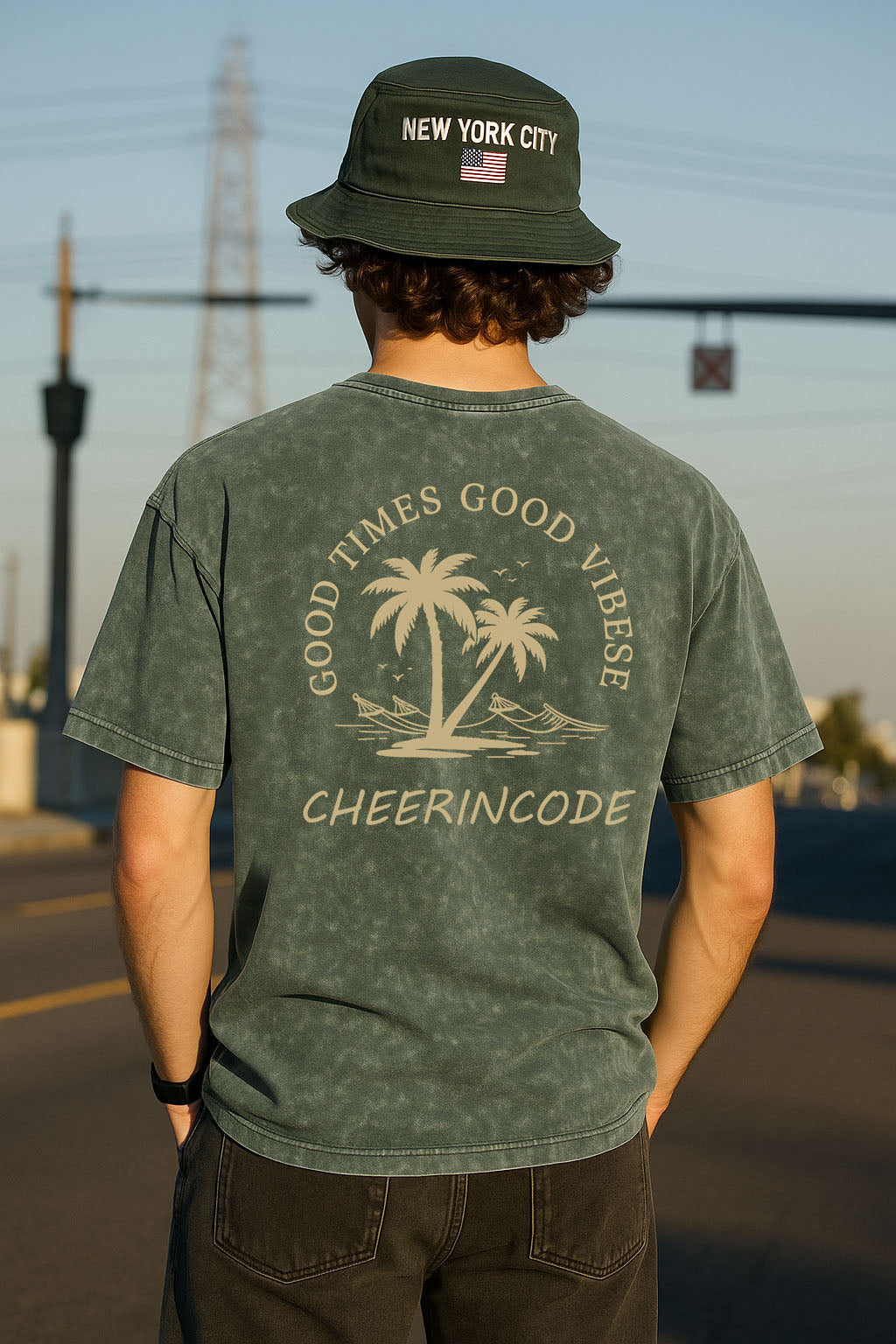 Men‘s “GOOD TIMES GOOD VIBES” Graphic Tee