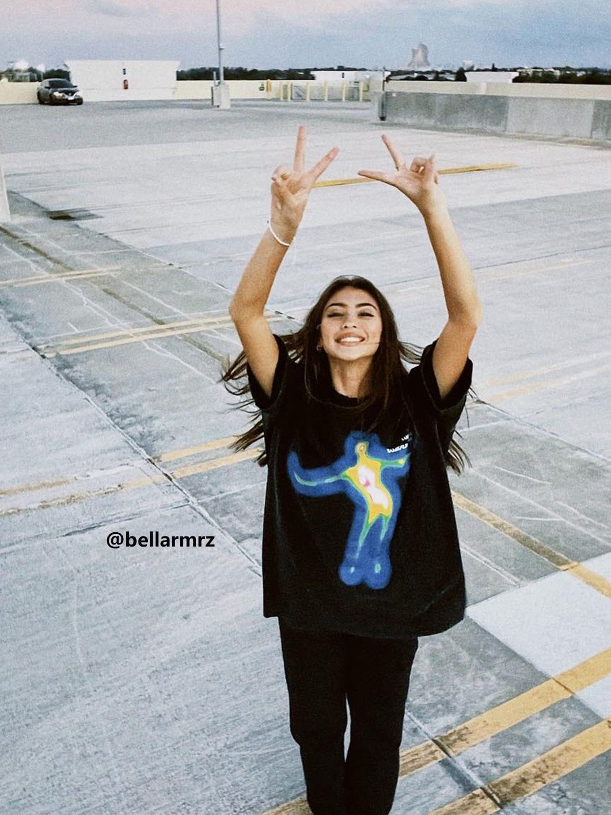 Aelfric Eden Distorted Portrait Graphic Oversized Tee