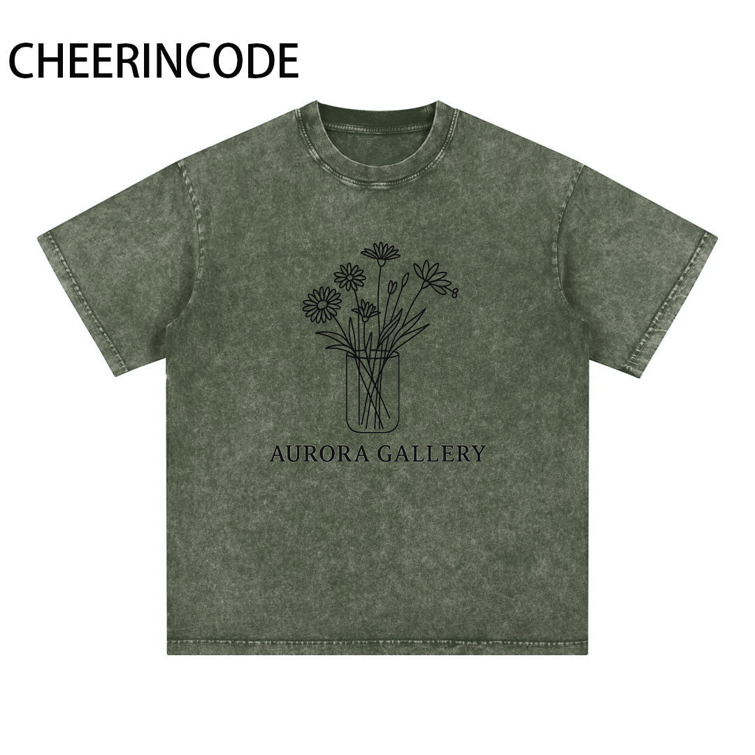 🌸 Aurora Gallery Floral Graphic Tee – Art-Inspired Edition