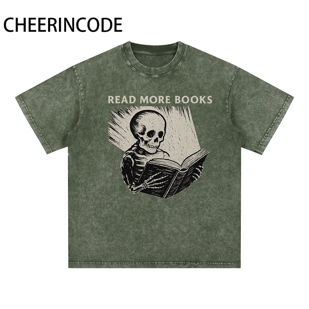 📚Read More Books Skeleton Tee