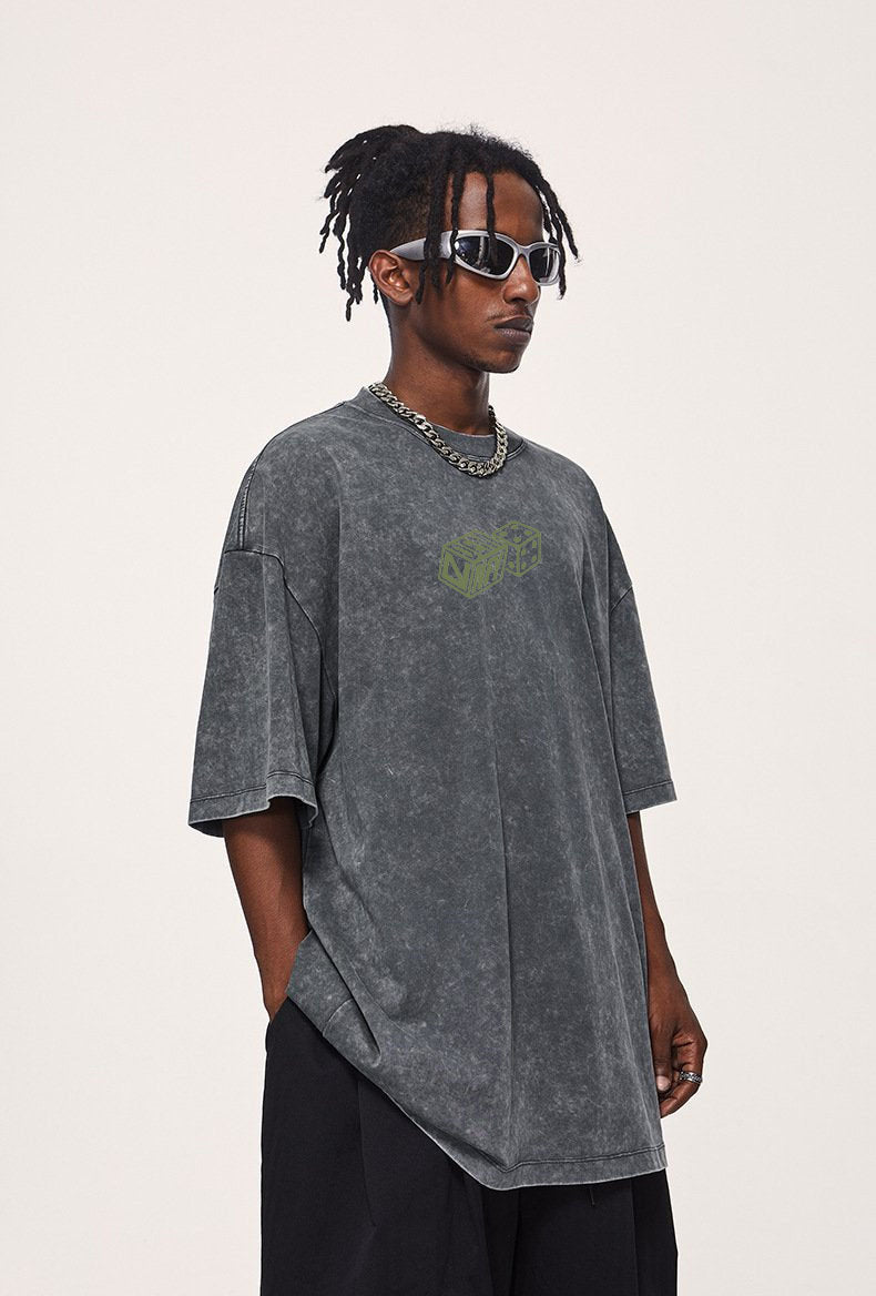 VIBE Washed Dice Logo Graphic Tee