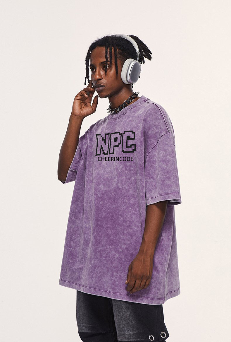 NPC Washed Pixel Logo Graphic Tee