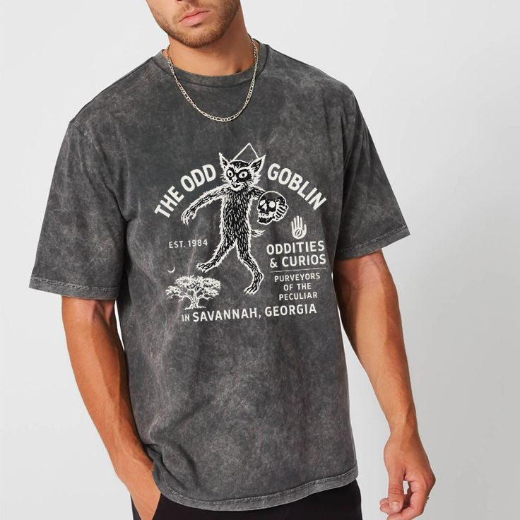 Dark Fun Washed Printed T-Shirt
