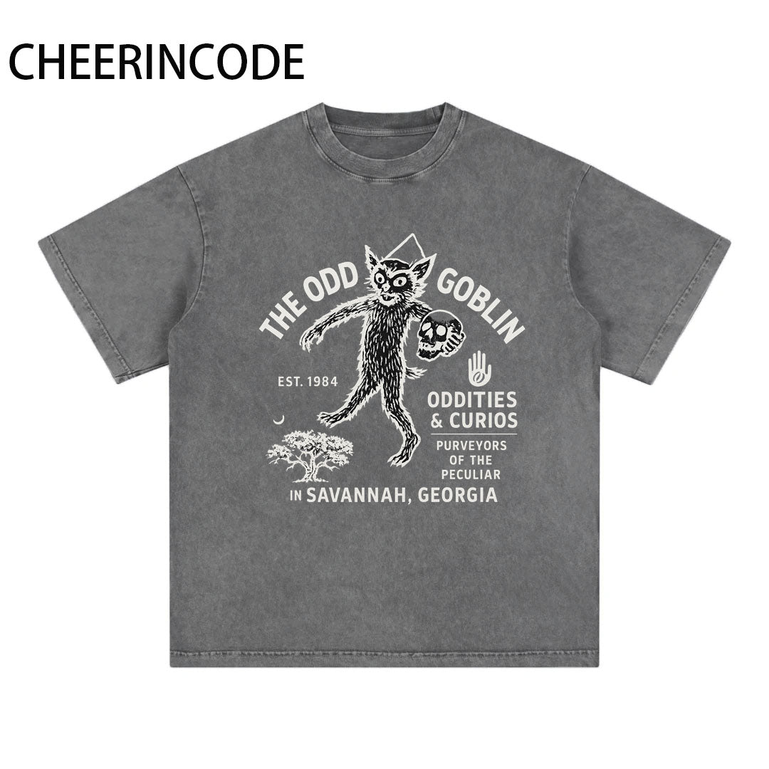 Dark Fun Washed Printed T-Shirt