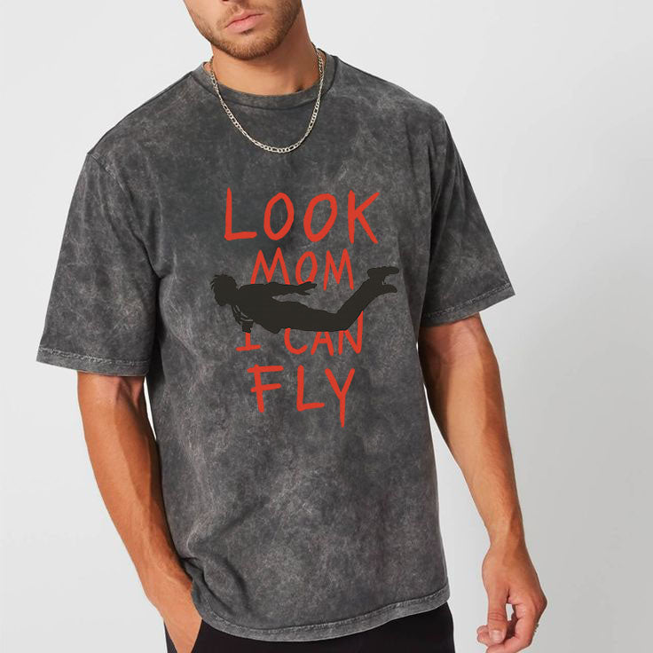 Street Attitude Printed Vintage Short Sleeve