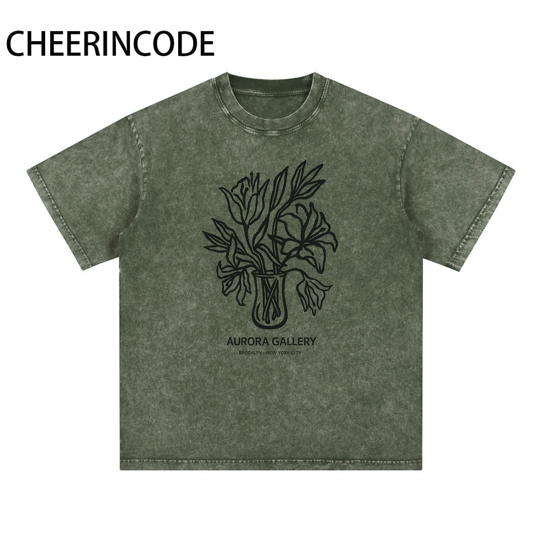Minimalist Illustration Floral T-Shirt