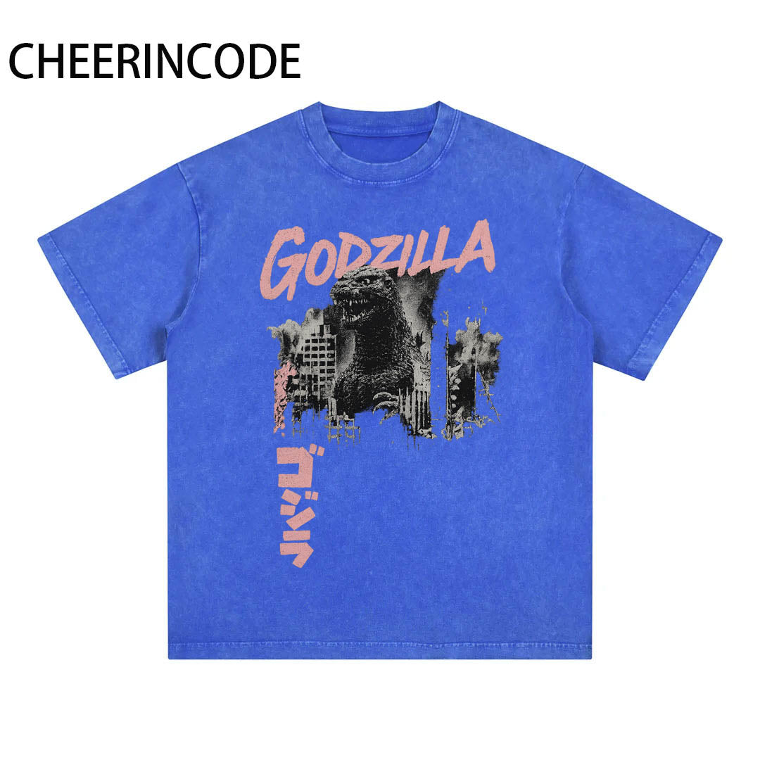 Monster Movie Style Printed T-Shirt