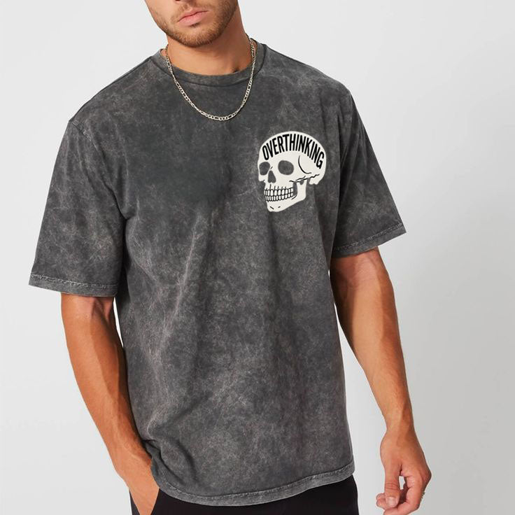 Men‘s Overthinking Skull Graphic Tee