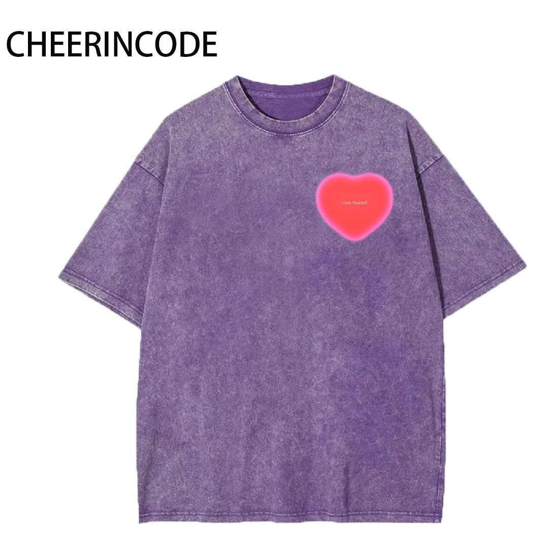 Pink Heart Printed T-Shirt