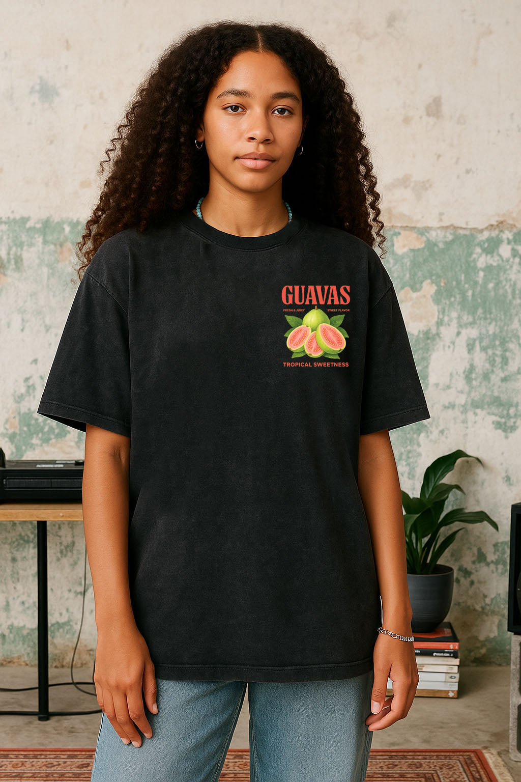 Tropical Sweet Guava Front and Back Printed T-Shirt