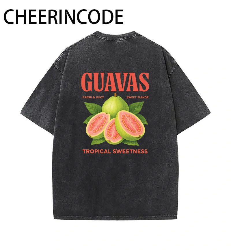 Tropical Sweet Guava Front and Back Printed T-Shirt