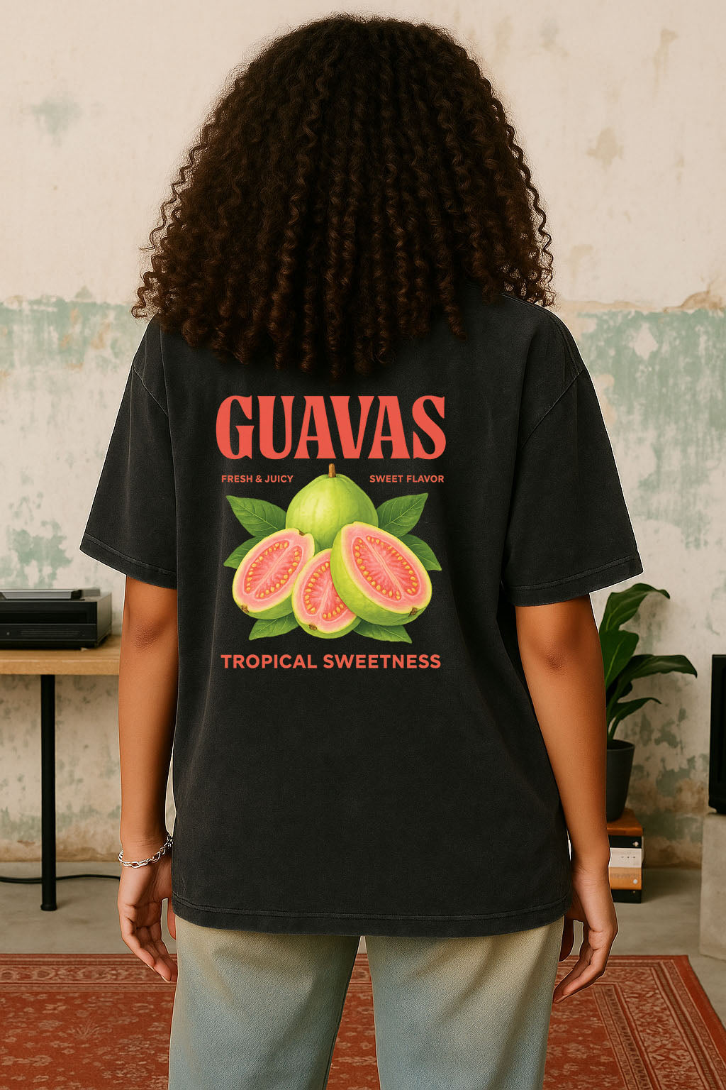 Tropical Sweet Guava Front and Back Printed T-Shirt