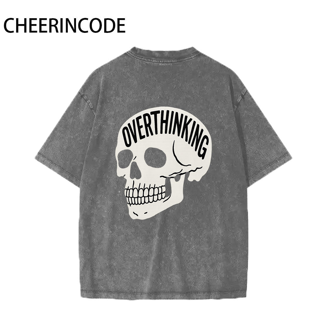 Men‘s Overthinking Skull Graphic Tee