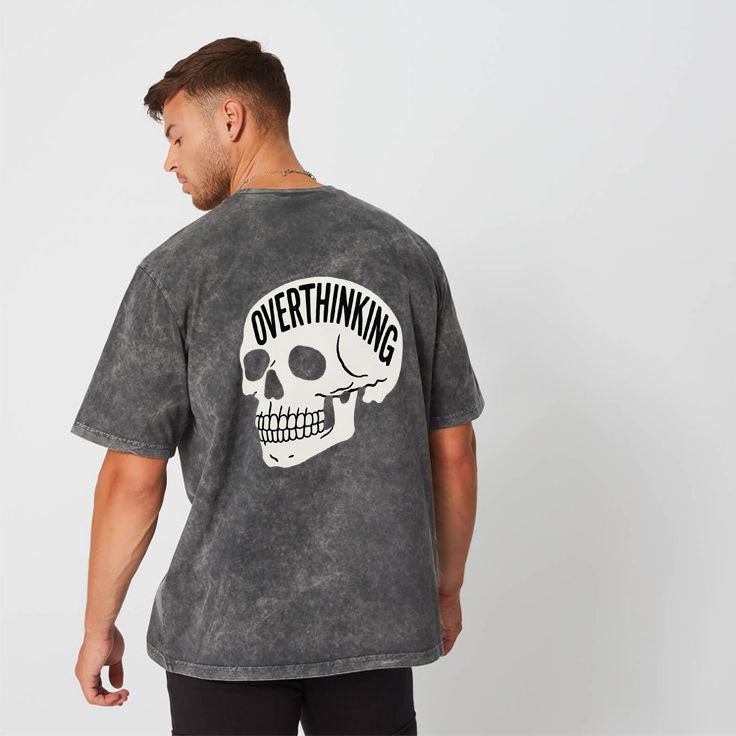 Men‘s Overthinking Skull Graphic Tee