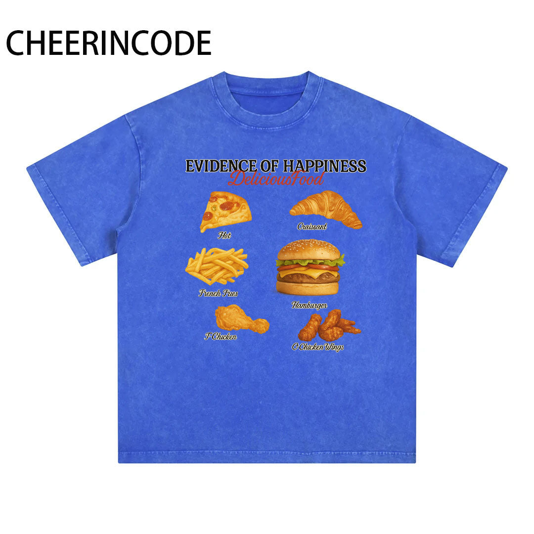 Vintage Mushroom- 230G Washed Graphic T-Shirt