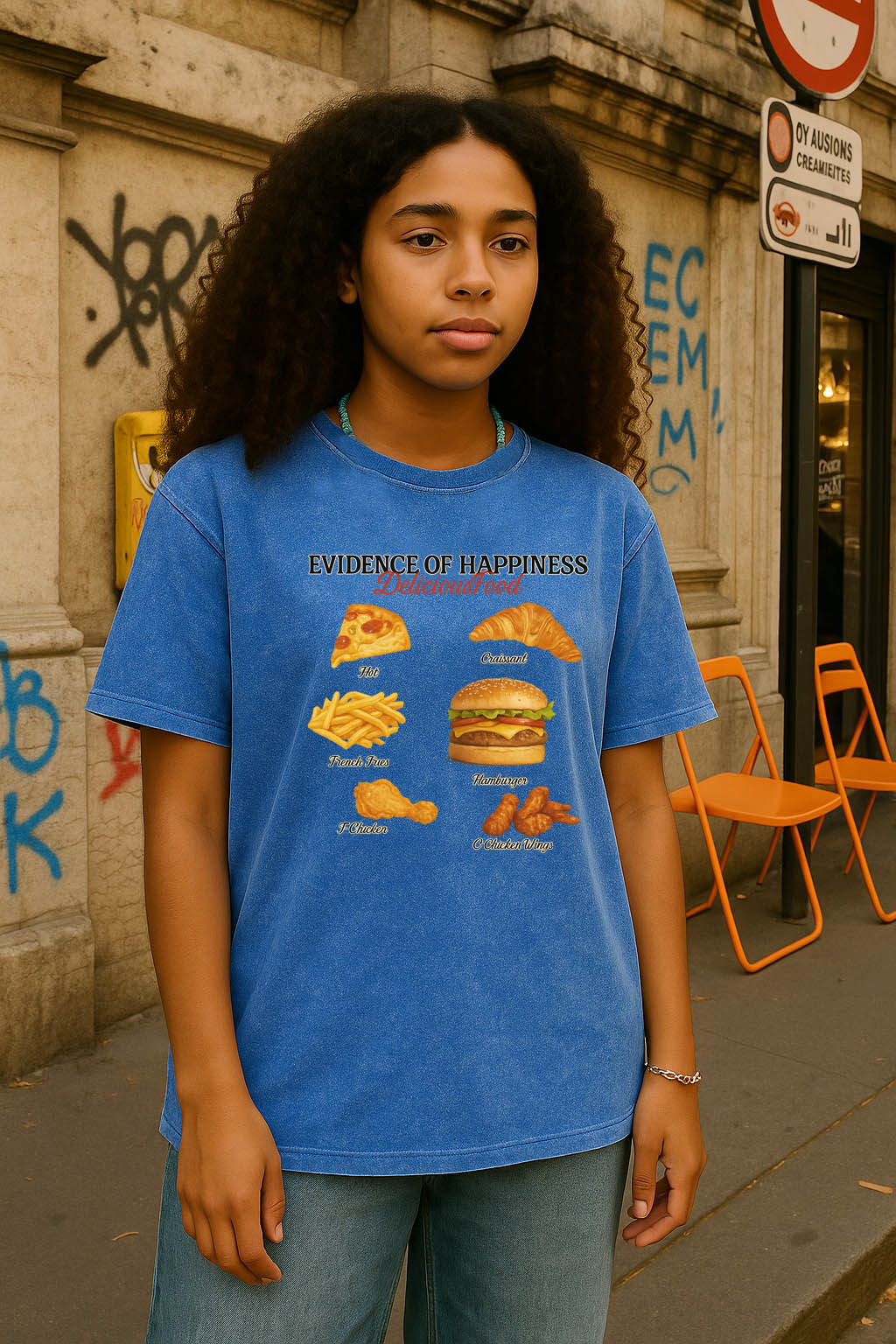 Vintage Mushroom- 230G Washed Graphic T-Shirt