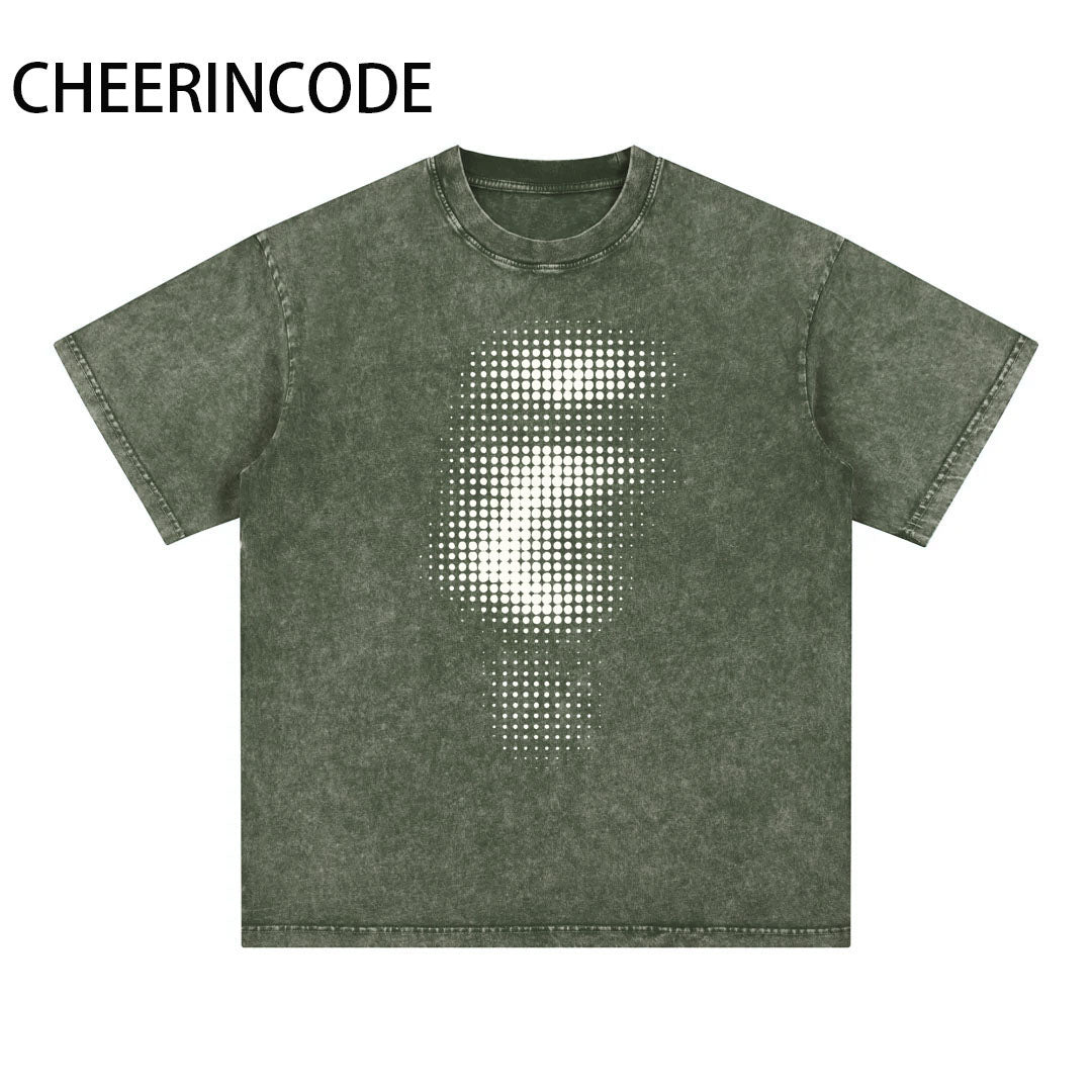Dot Face Print T-Shirt