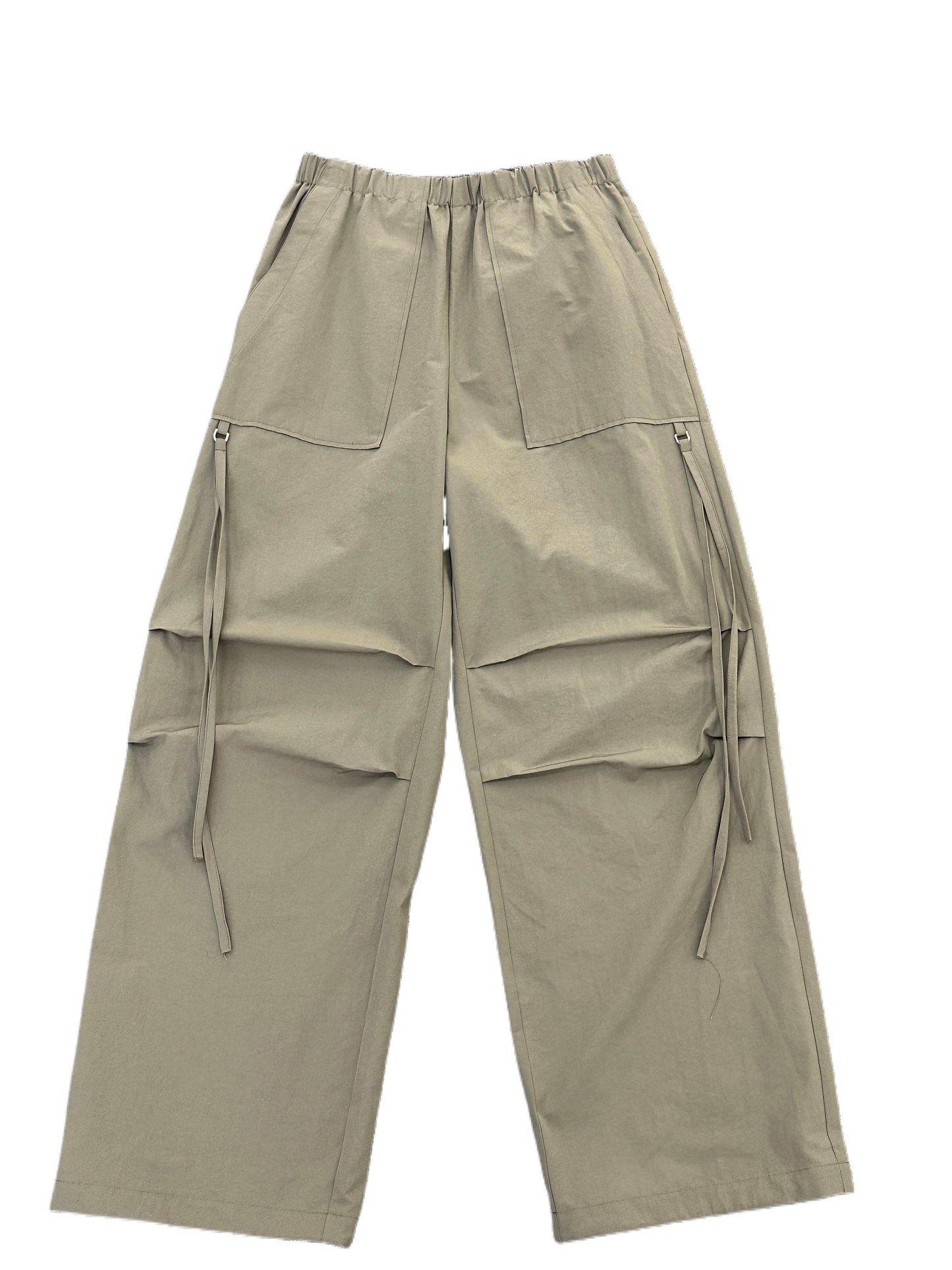 Fost Fish Women's White Cargo Pants with Drawstrings