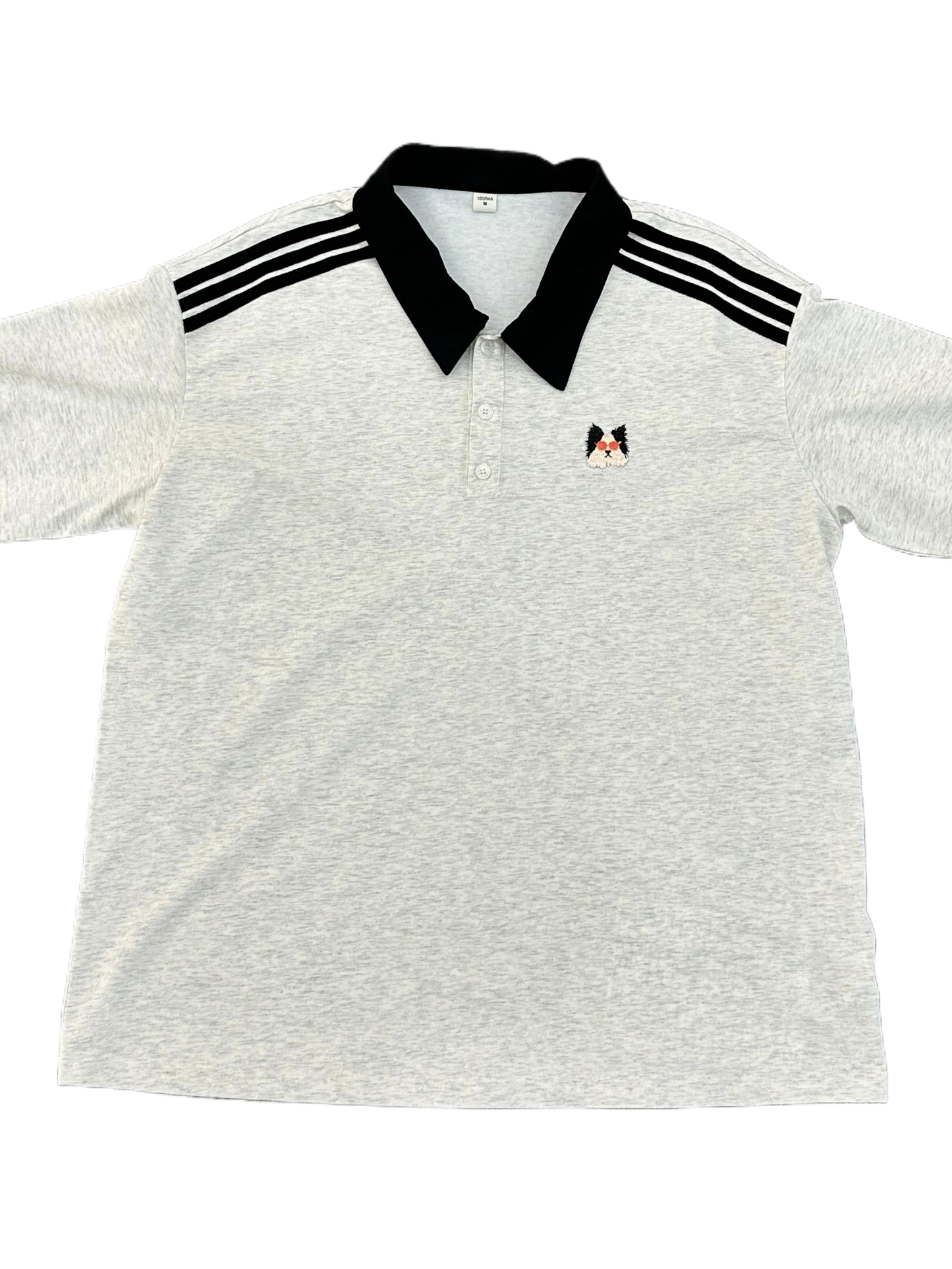Fost Fish Women's Cat Embroidered Polo Tee