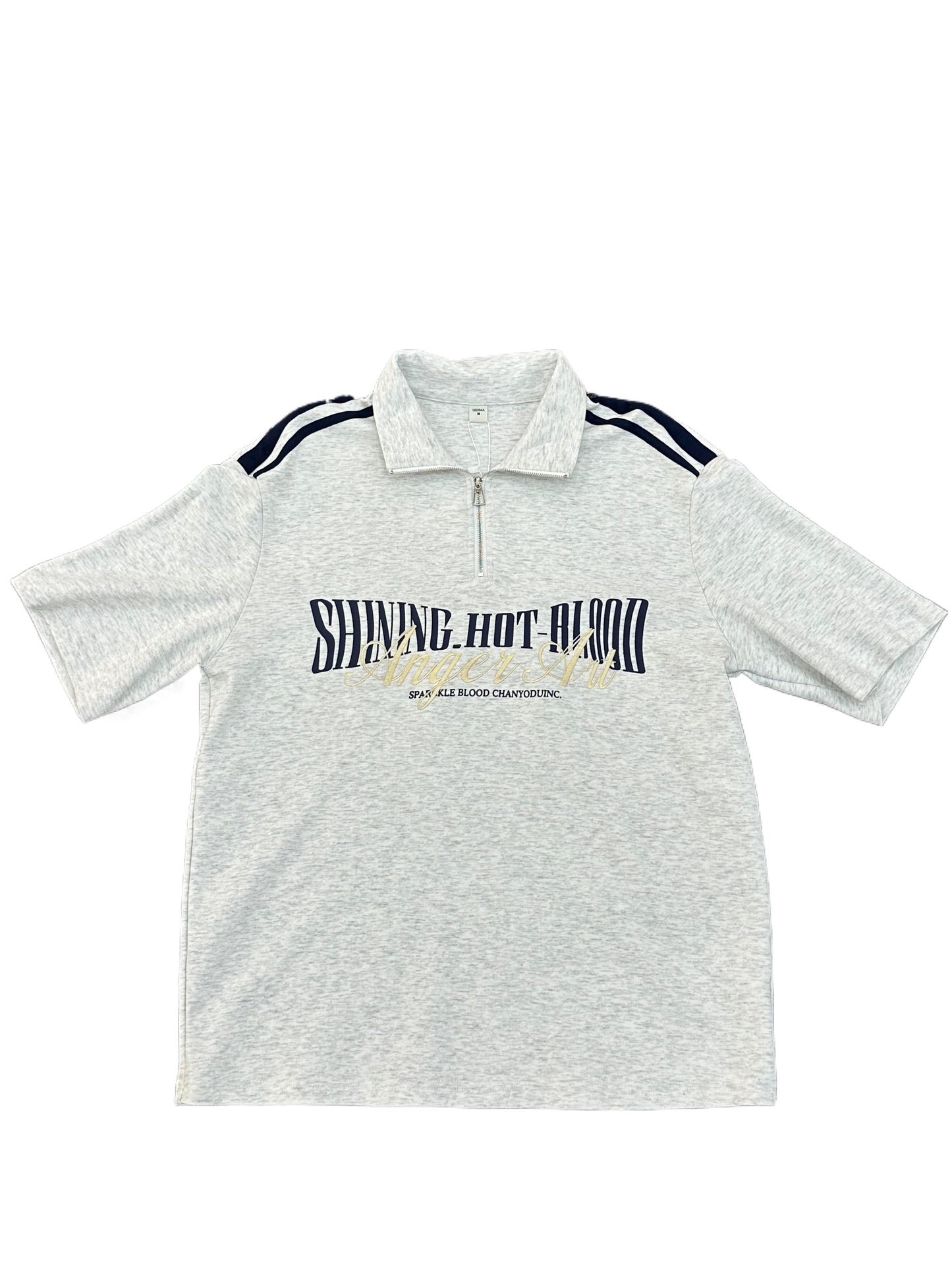 Fost Fish Women's Zip-Up Graphic Polo Tee