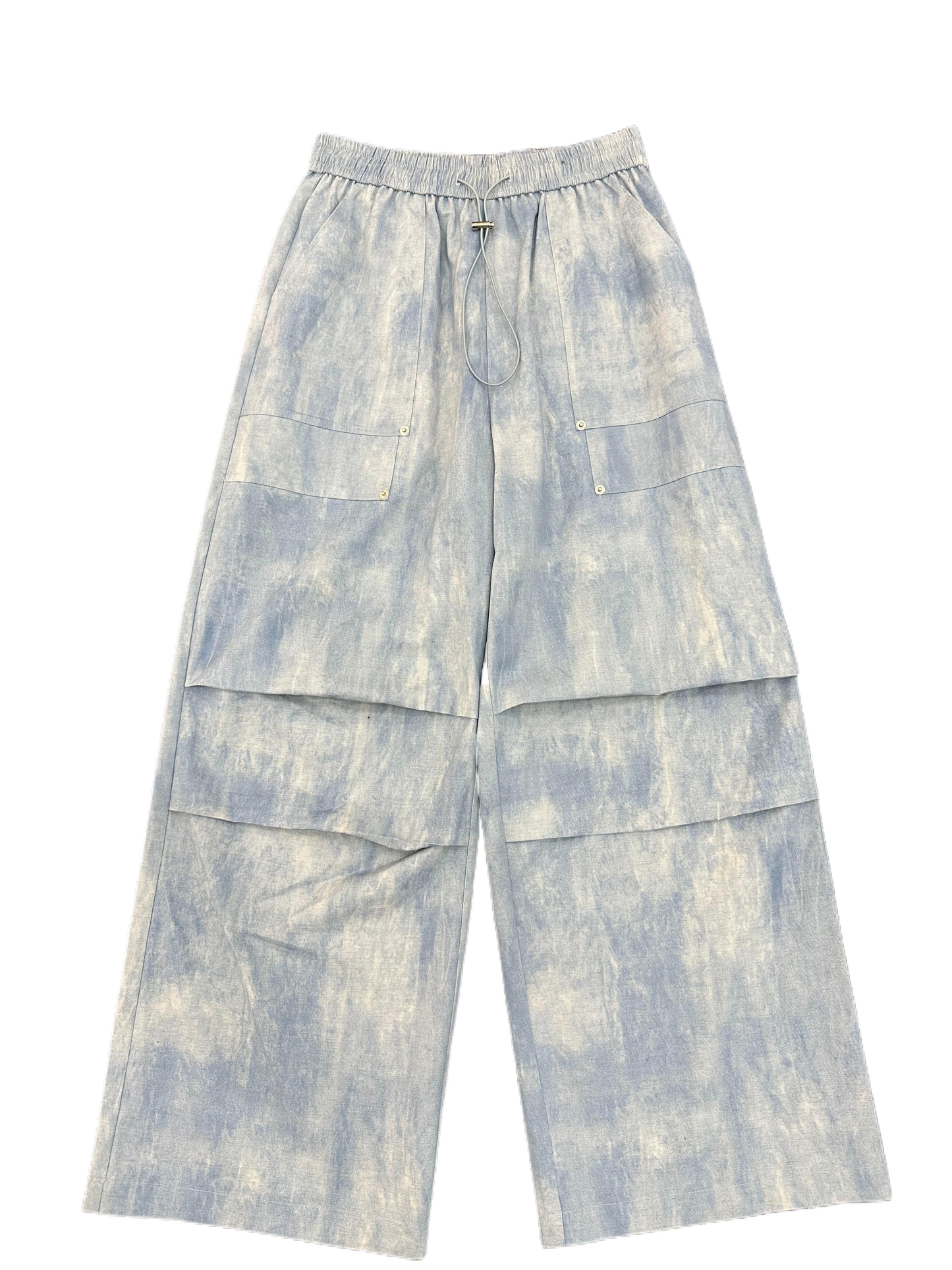 Fost Fish Women's Washed Wide-Leg Cargo Pants