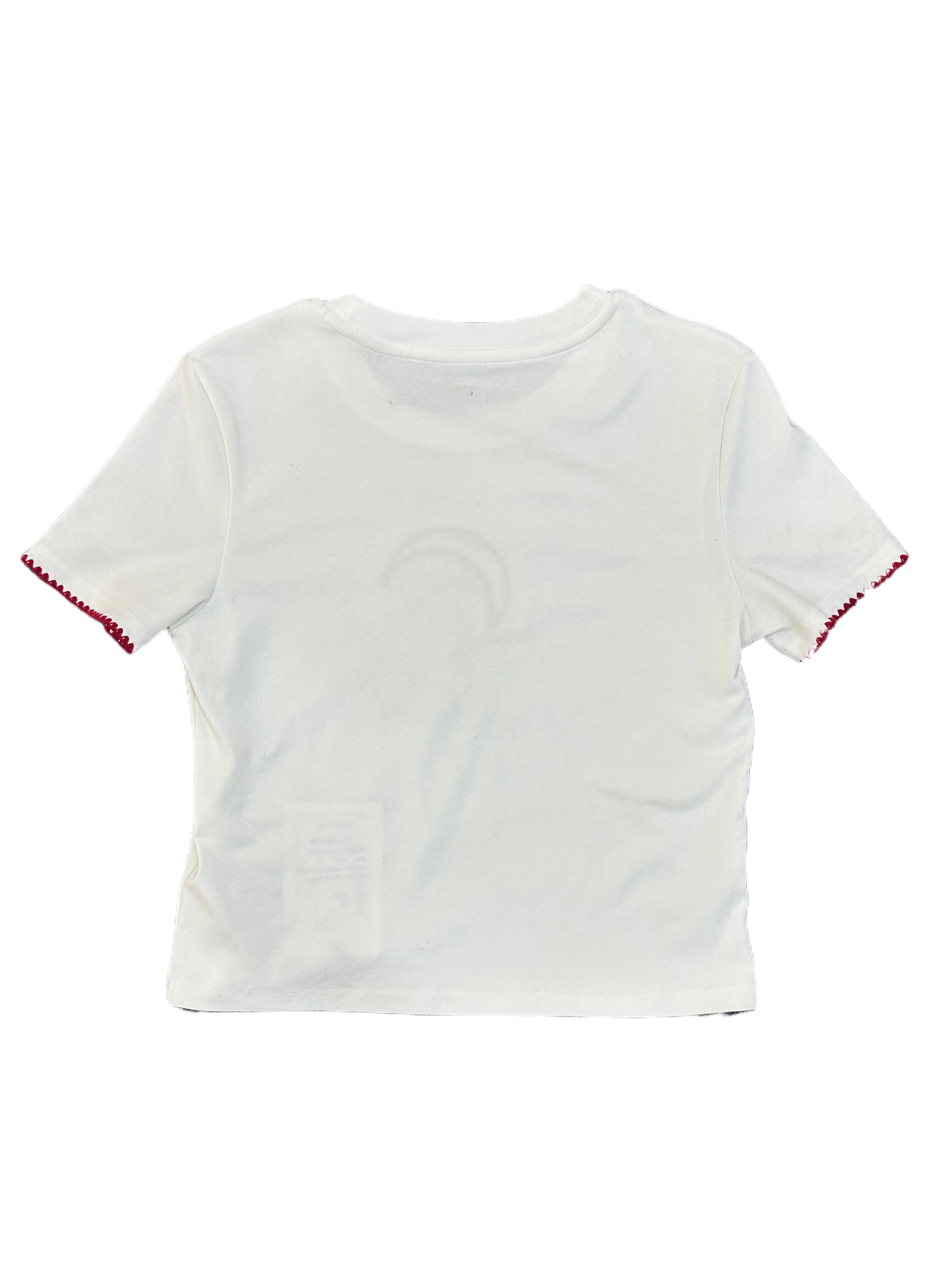Fost Fish Women's Cartoon Illustration Tee with Ruffled Sleeves