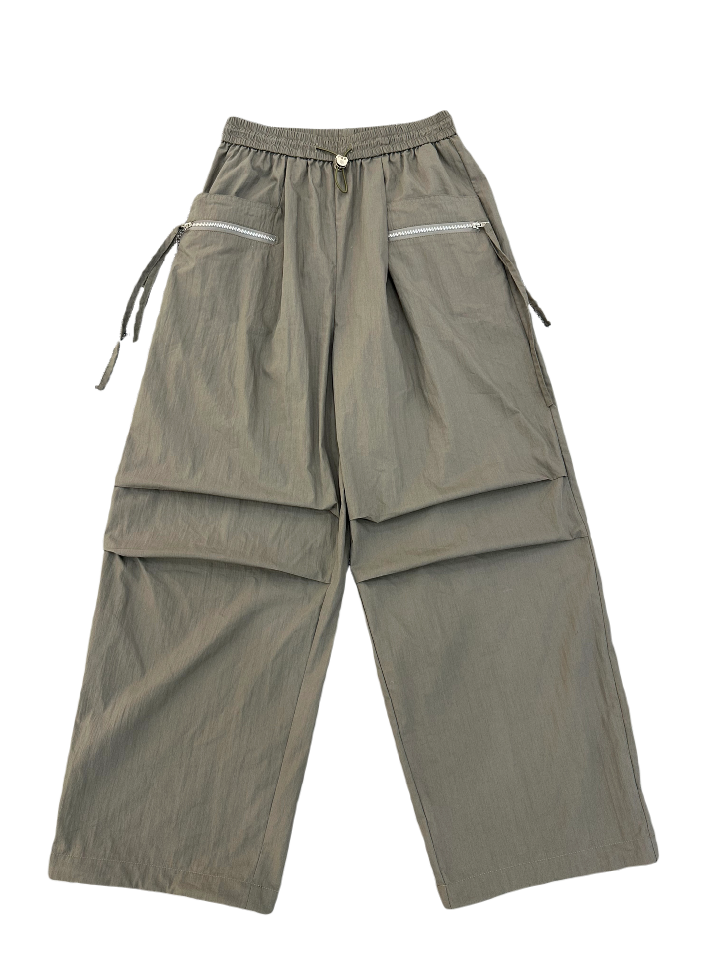 Fost Fish Women's Drawstring Cargo Pants with Zipper Pockets