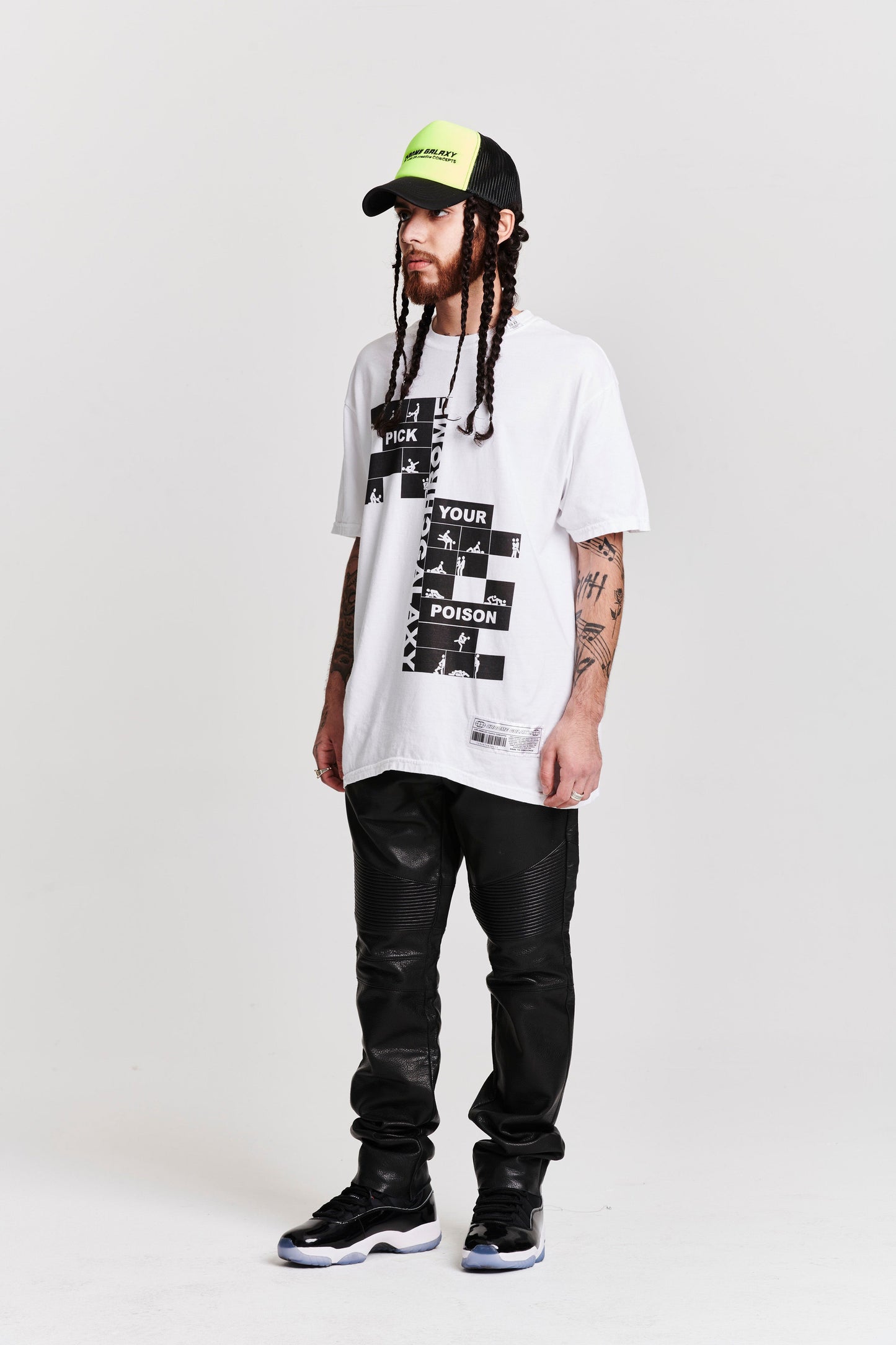 PICK MY POISON OVERSIZED SHORT SLEEVE T-SHIRT WHITE