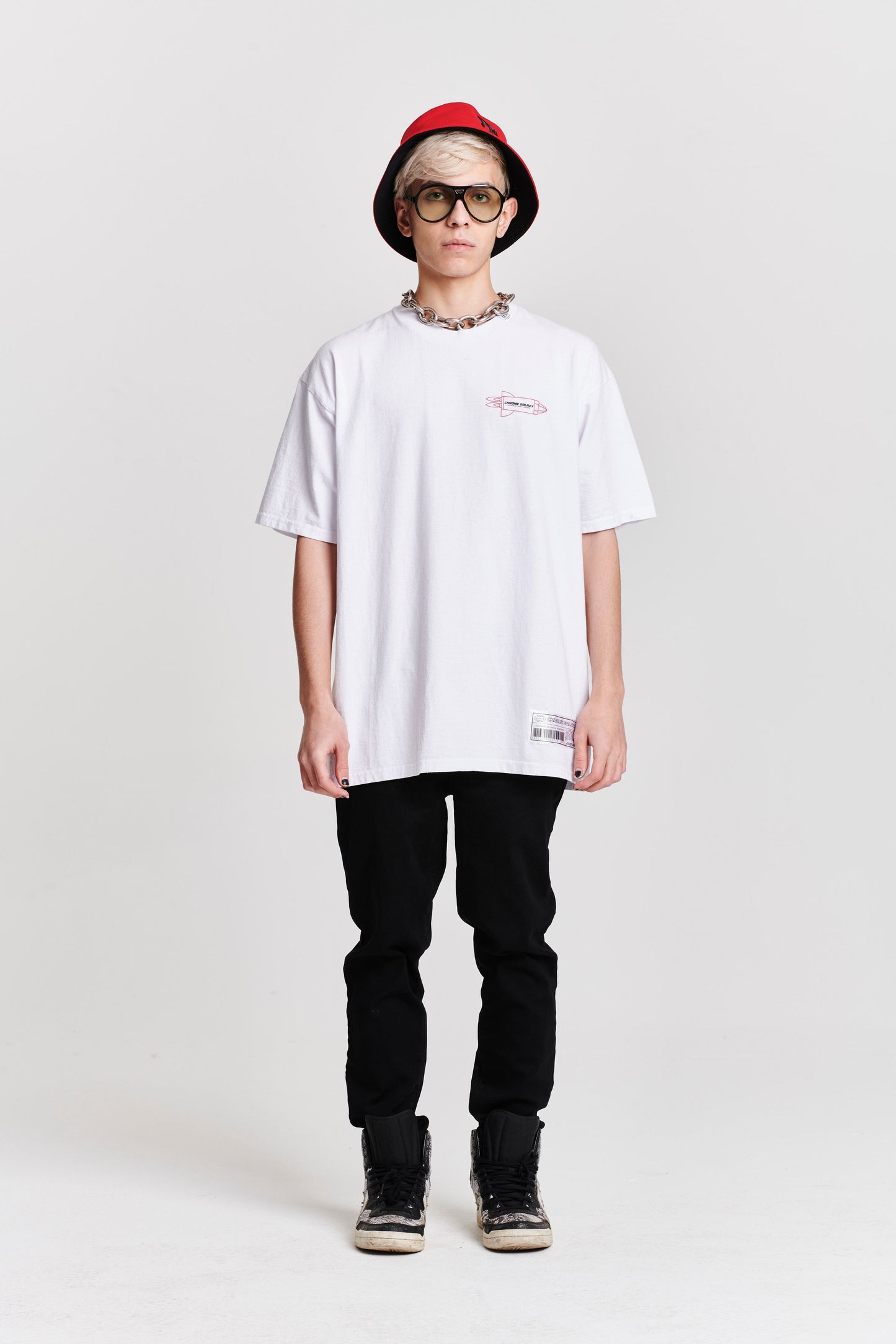 ROCKET OVERSIZED SHORT SLEEVE T-SHIRT WHITE