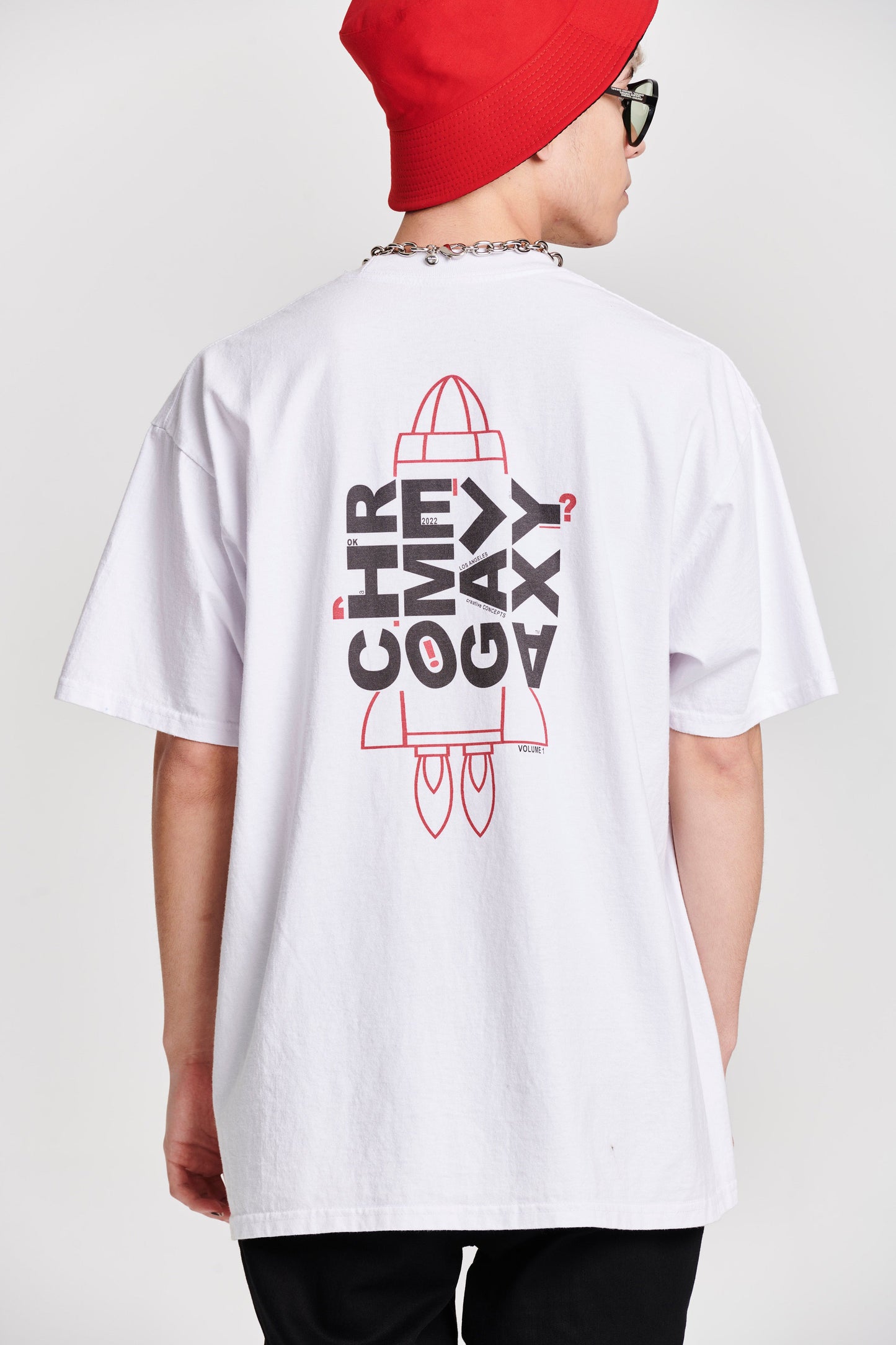 ROCKET OVERSIZED SHORT SLEEVE T-SHIRT WHITE