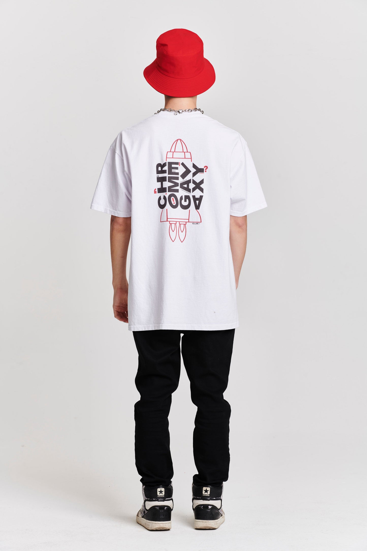 ROCKET OVERSIZED SHORT SLEEVE T-SHIRT WHITE