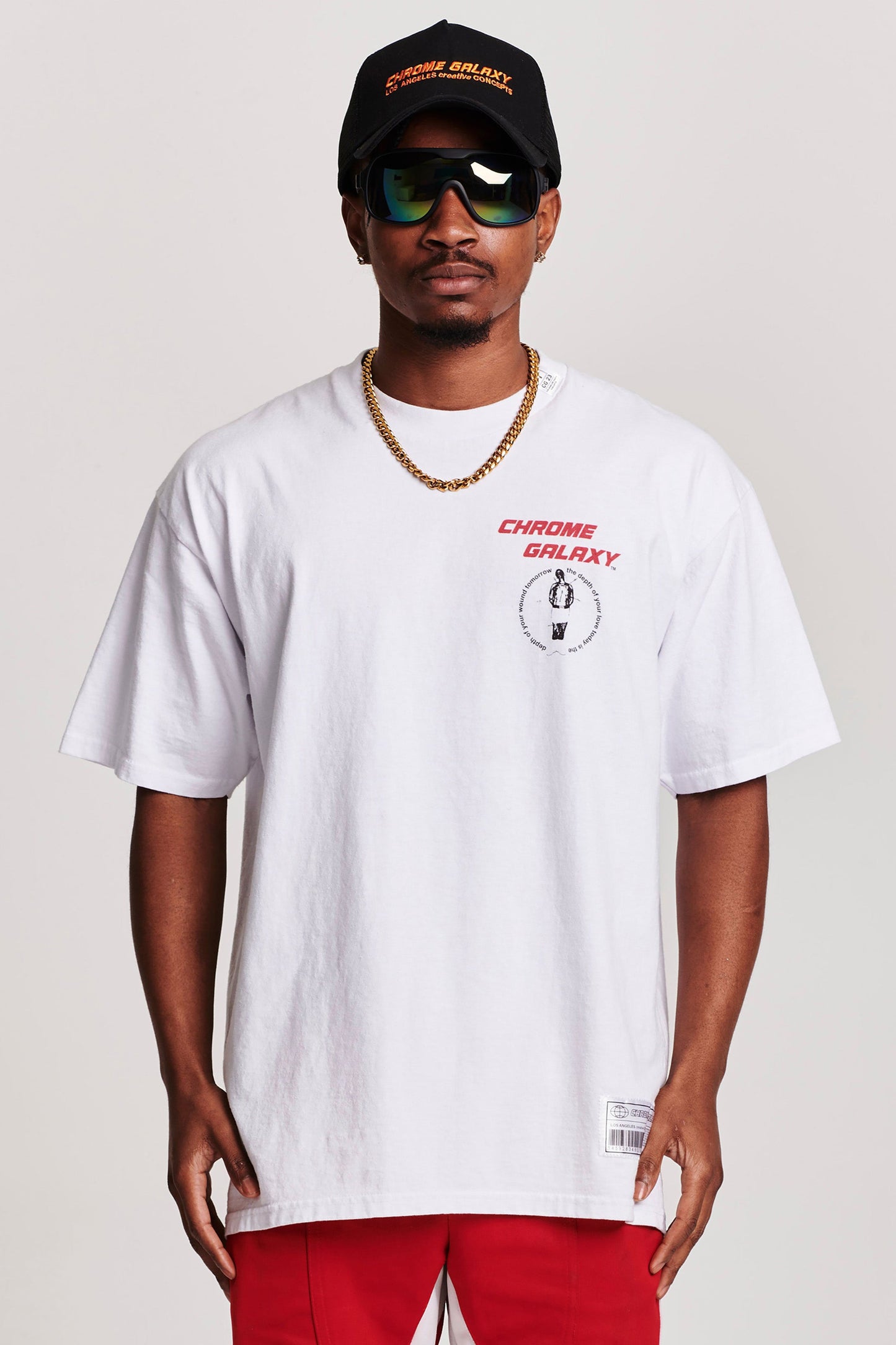 TARGET PIERCED BY LOVE OVERSIZED SHORT SLEEVE T-SHIRT WHITE