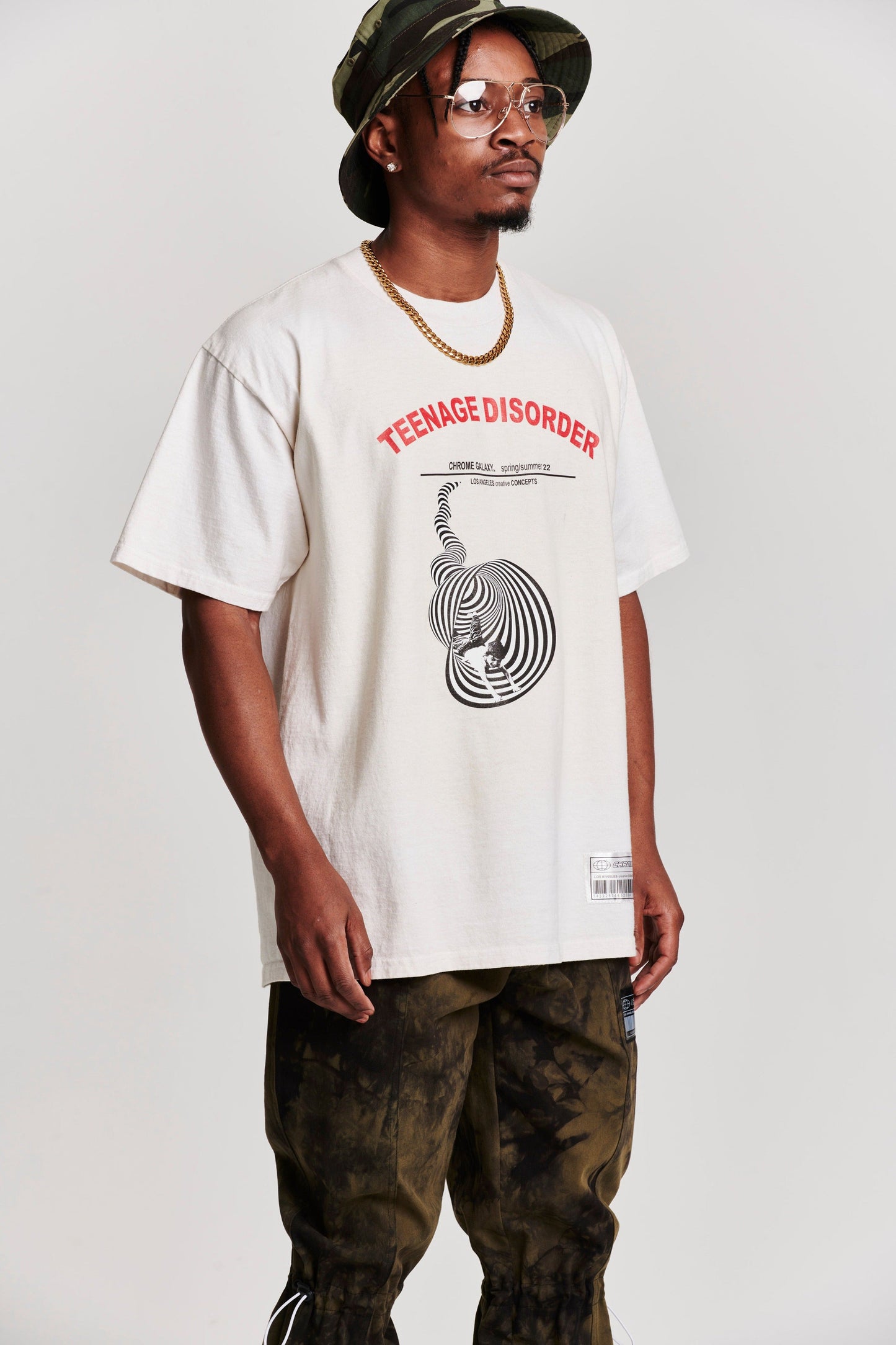 TEENAGE DISORDER OVERSIZED SHORT SLEEVE T-SHIRT CREME