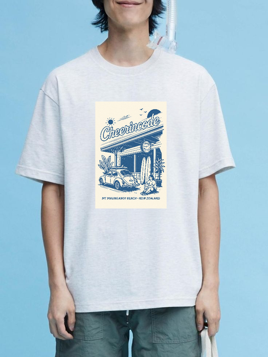 Mt Maunganui Beach Graphic Tee – New Zealand Holiday Edition