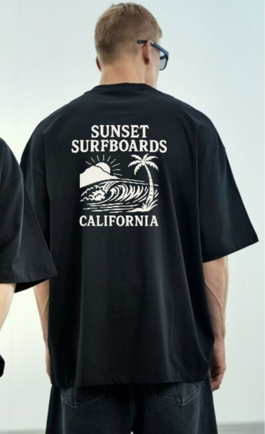 Sunset Surfboards Tee – California Beach Edition