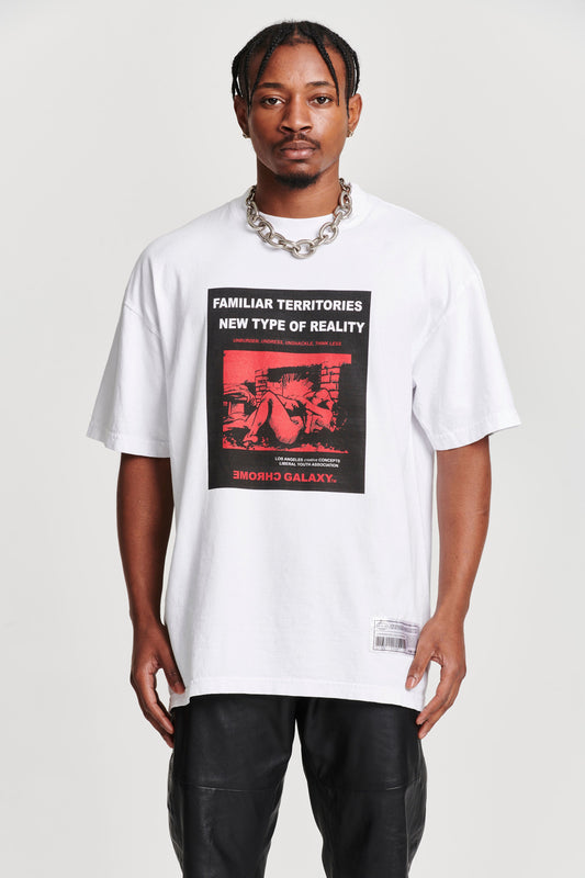 TERRITORY OVERSIZED SHORT SLEEVE T-SHIRT WHITE
